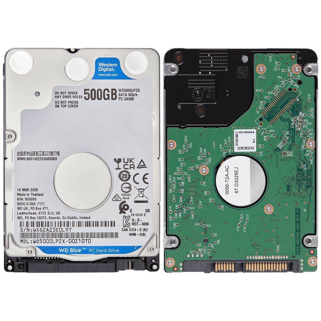 500GB WD Blue 2,5 Zoll interne Festplatte HDD - 5400 U/min (7mm) (Refurbished)