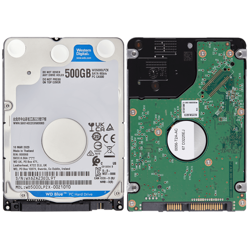 500GB WD Blue 2.5 Inch Internal Hard Drive HDD - 5400 RPM (7mm) (Refurbished)