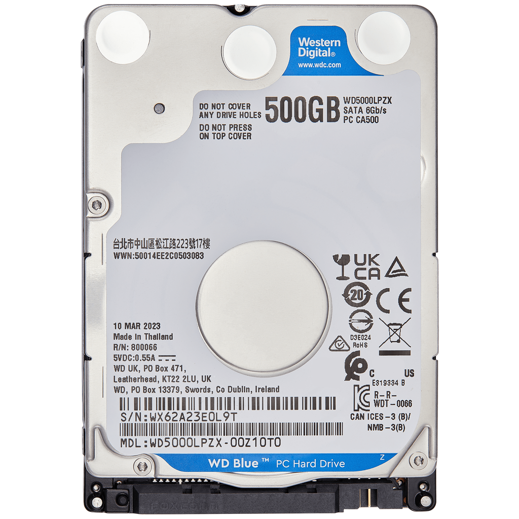 500GB WD Blue 2,5 Zoll interne Festplatte HDD - 5400 U/min (7mm) (Refurbished)
