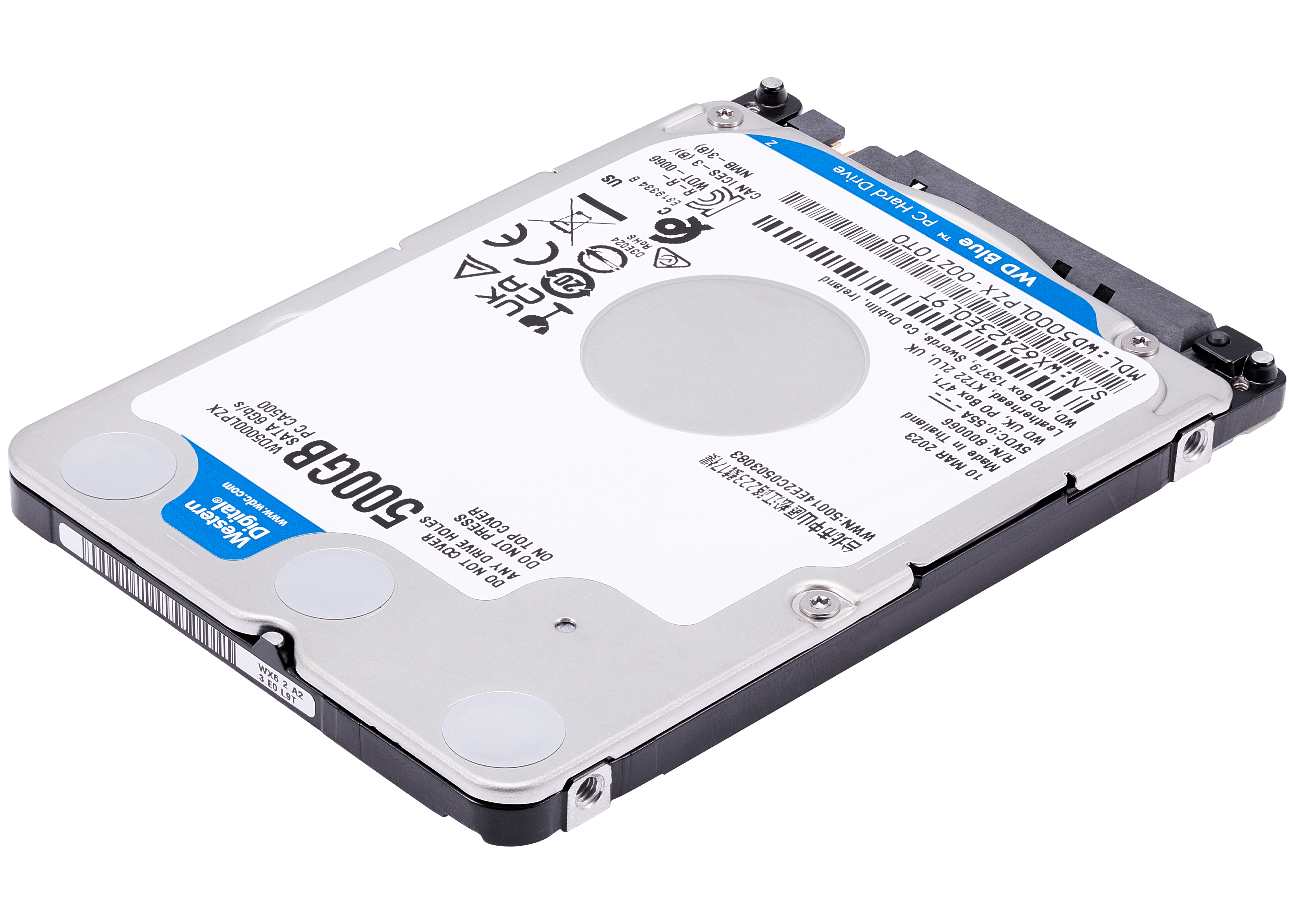 500GB WD Blue 2,5 Zoll interne Festplatte HDD - 5400 U/min (7mm) (Refurbished)