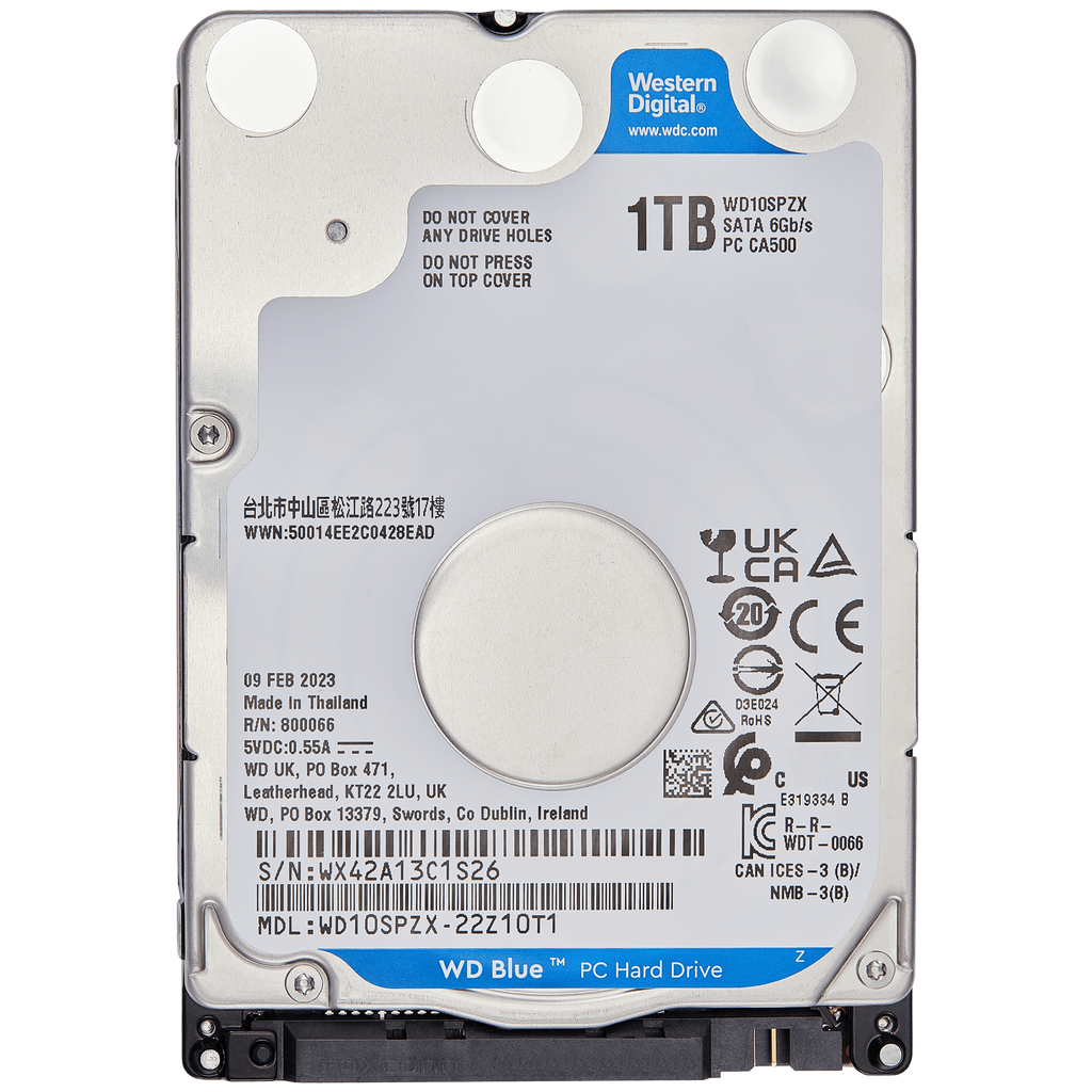 WD Blue 1TB 2.5-inch Internal Hard Drive 5400 RPM 7mm Refurbished