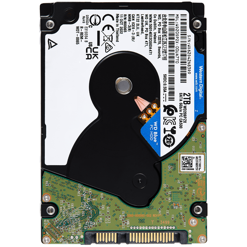 2TB WD Blue 2.5" HDD interne Festplatte - 5400 U/min (7mm) (Refurbished)