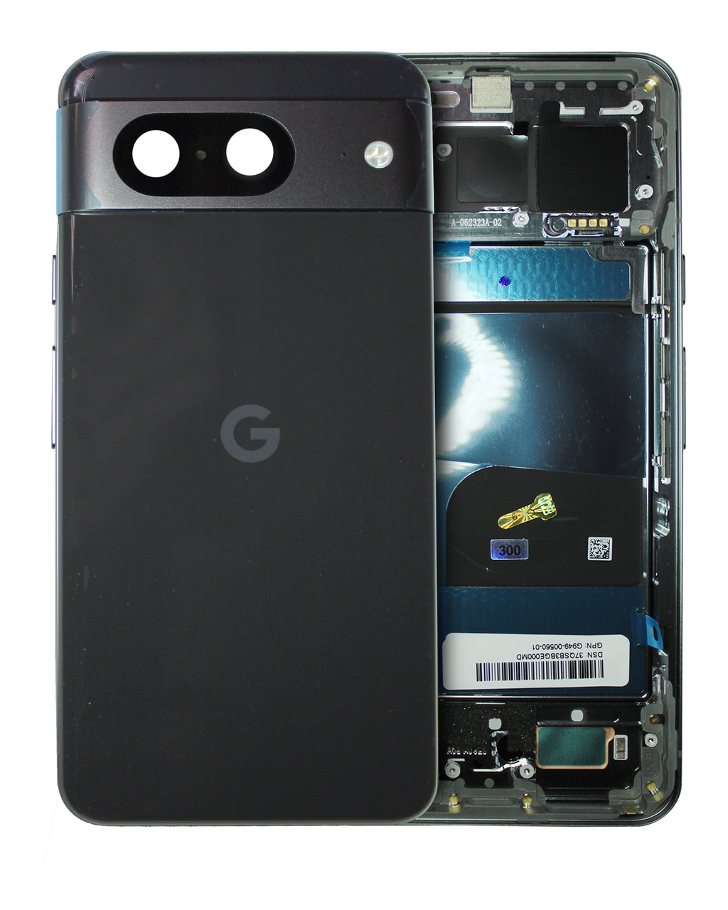 Back Cover/Frame for Google Pixel 8 (Original OEM) (Obsidian)