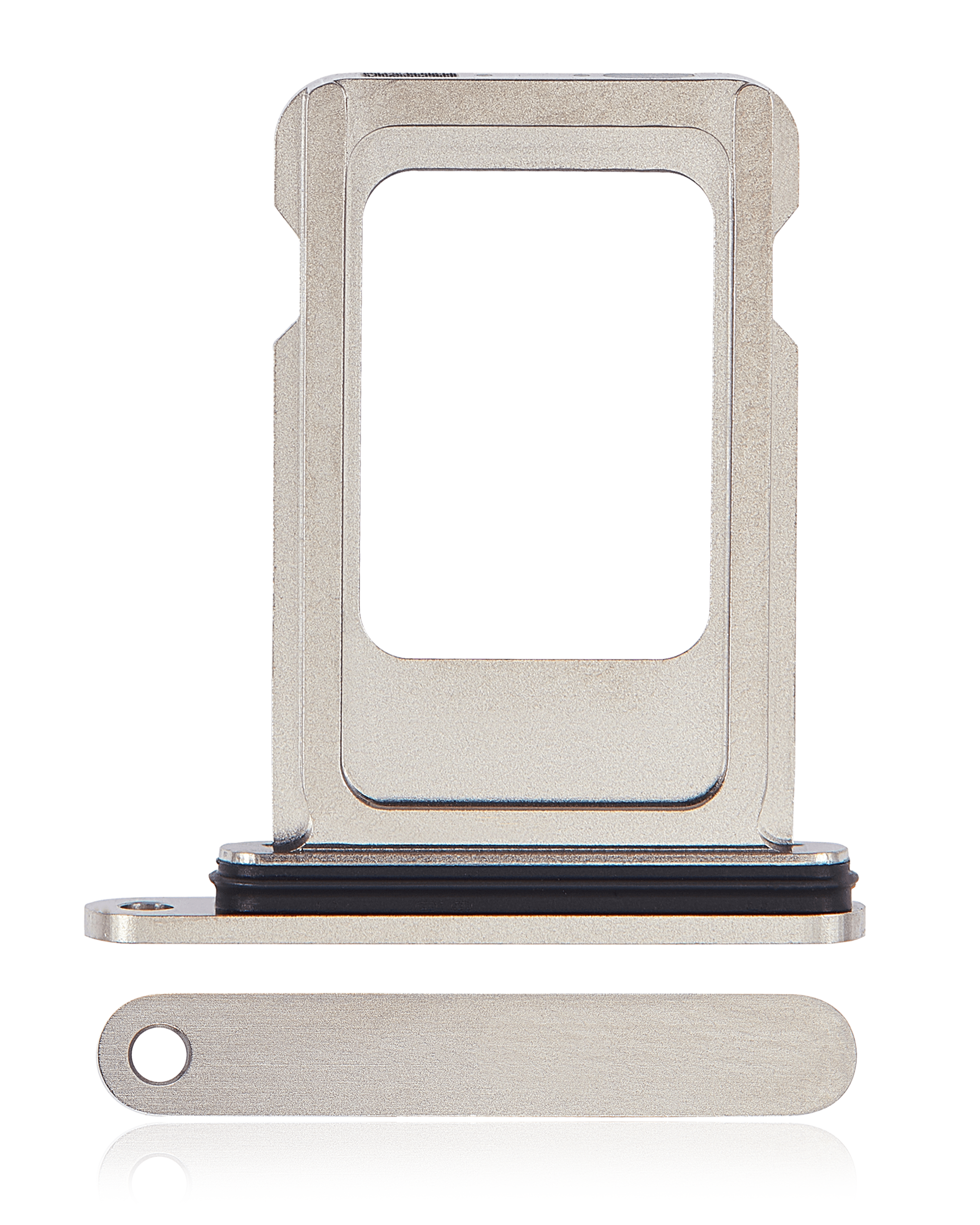 Single SIM-Karten-Fach für iPhone 15 Pro / 15 Pro Max (Weiß Titanium)