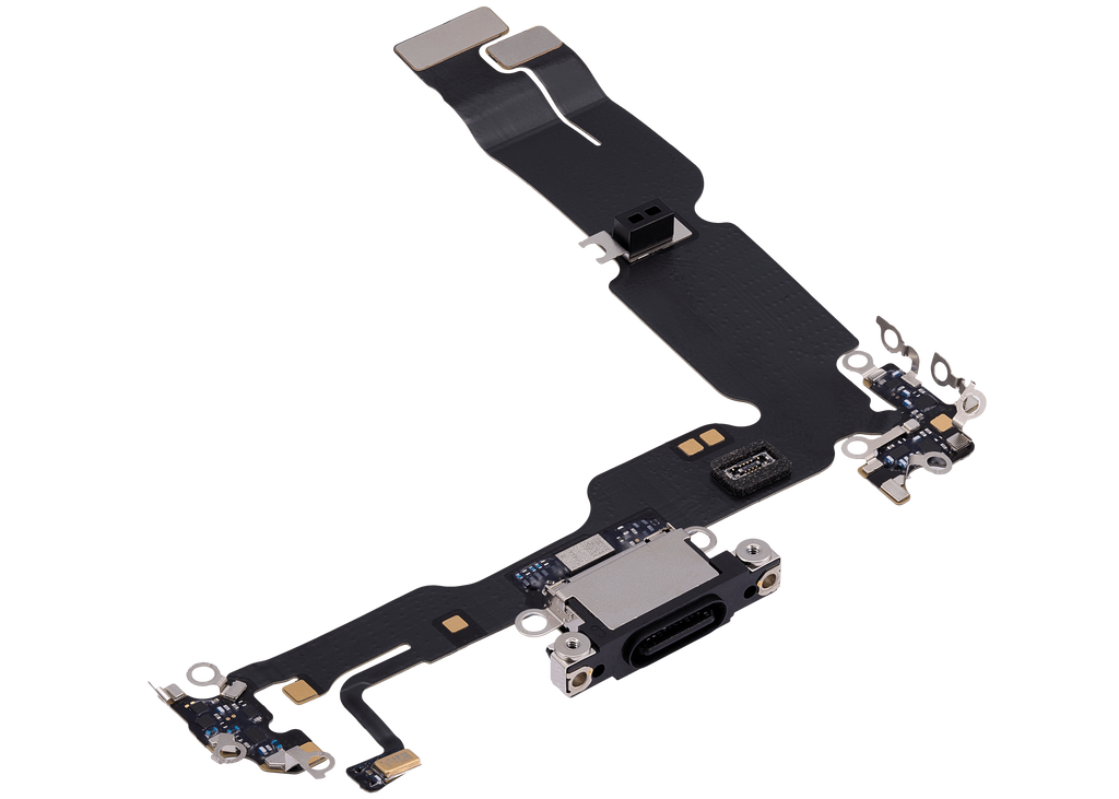Charging Port Flex Cable for iPhone 15 Plus (Premium) (Black)