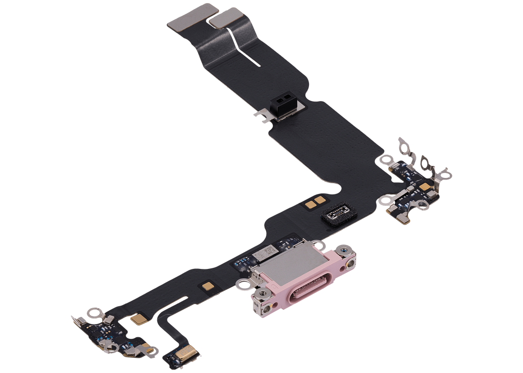 Charging Port Flex Cable for iPhone 15 Plus (Premium, Pink)