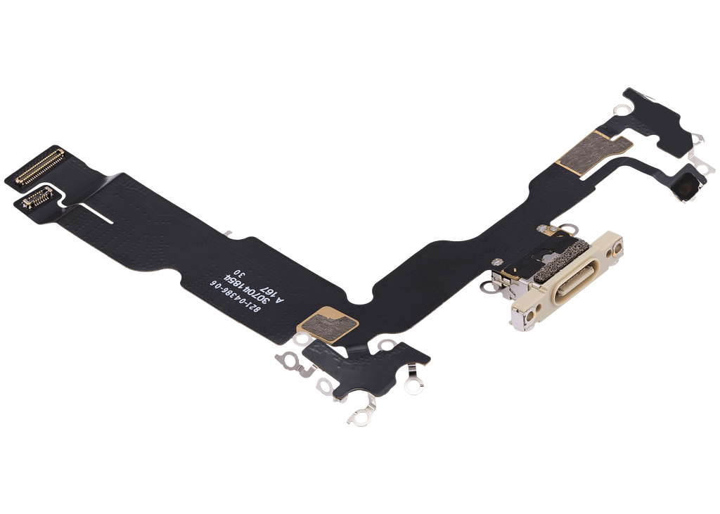 Charging Port Flex Cable for iPhone 15 Plus (Premium) (Yellow)