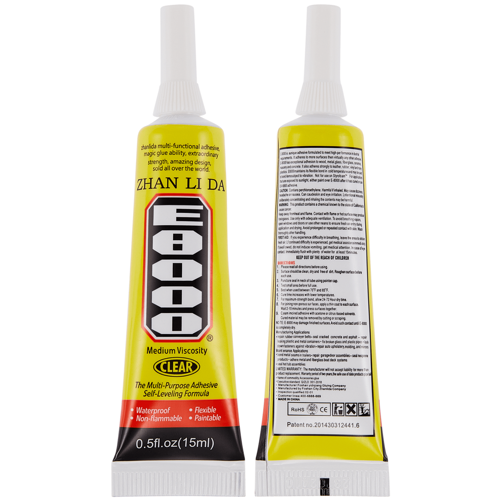 Multipurpose Adhesive E8000 (15 ml, clear) - Zhanlida