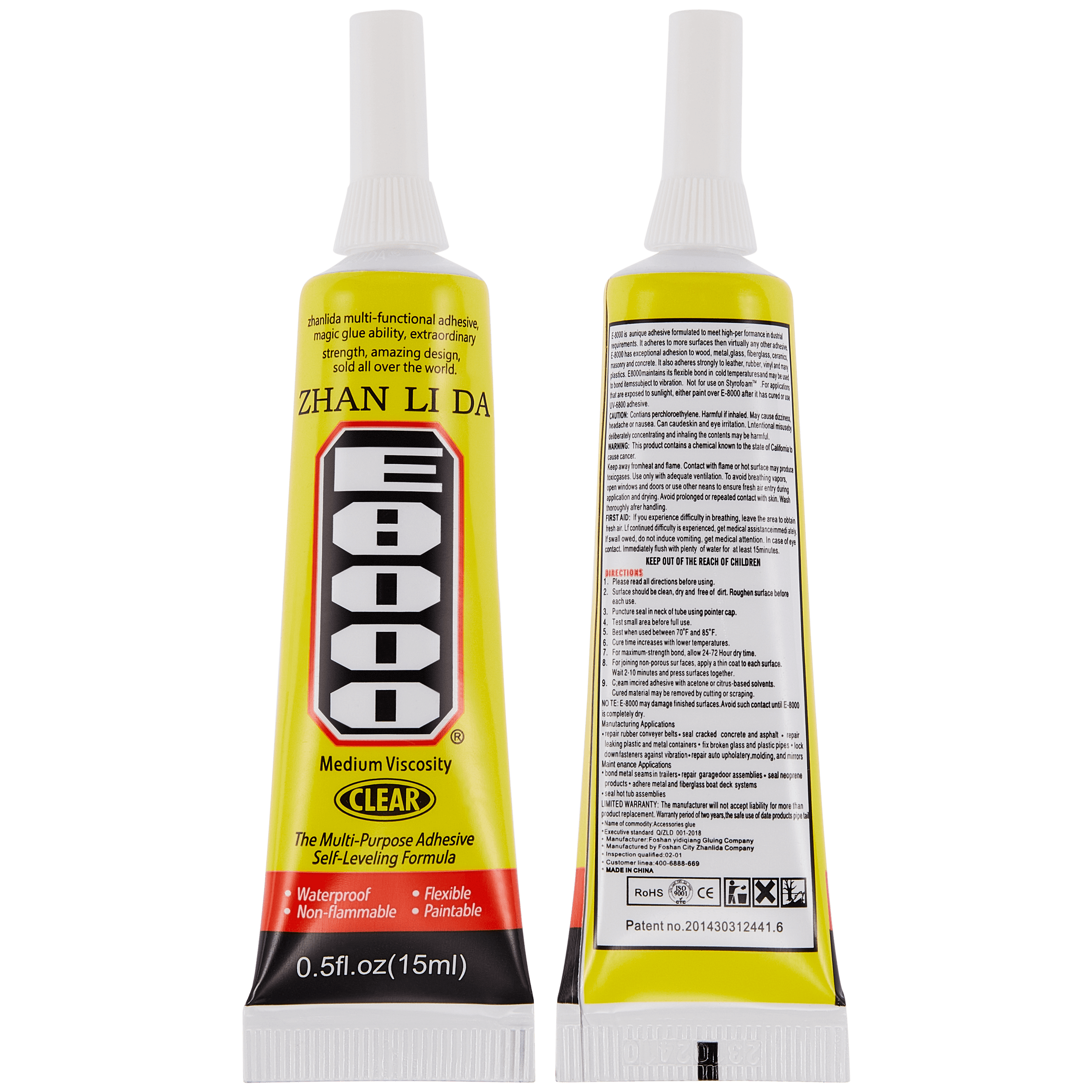 Multipurpose Adhesive E8000 (15 ml, clear) - Zhanlida