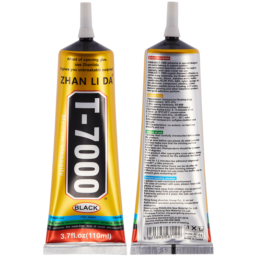 Zhanlida T7000 Multi-Purpose Adhesive (110 ml, Black)