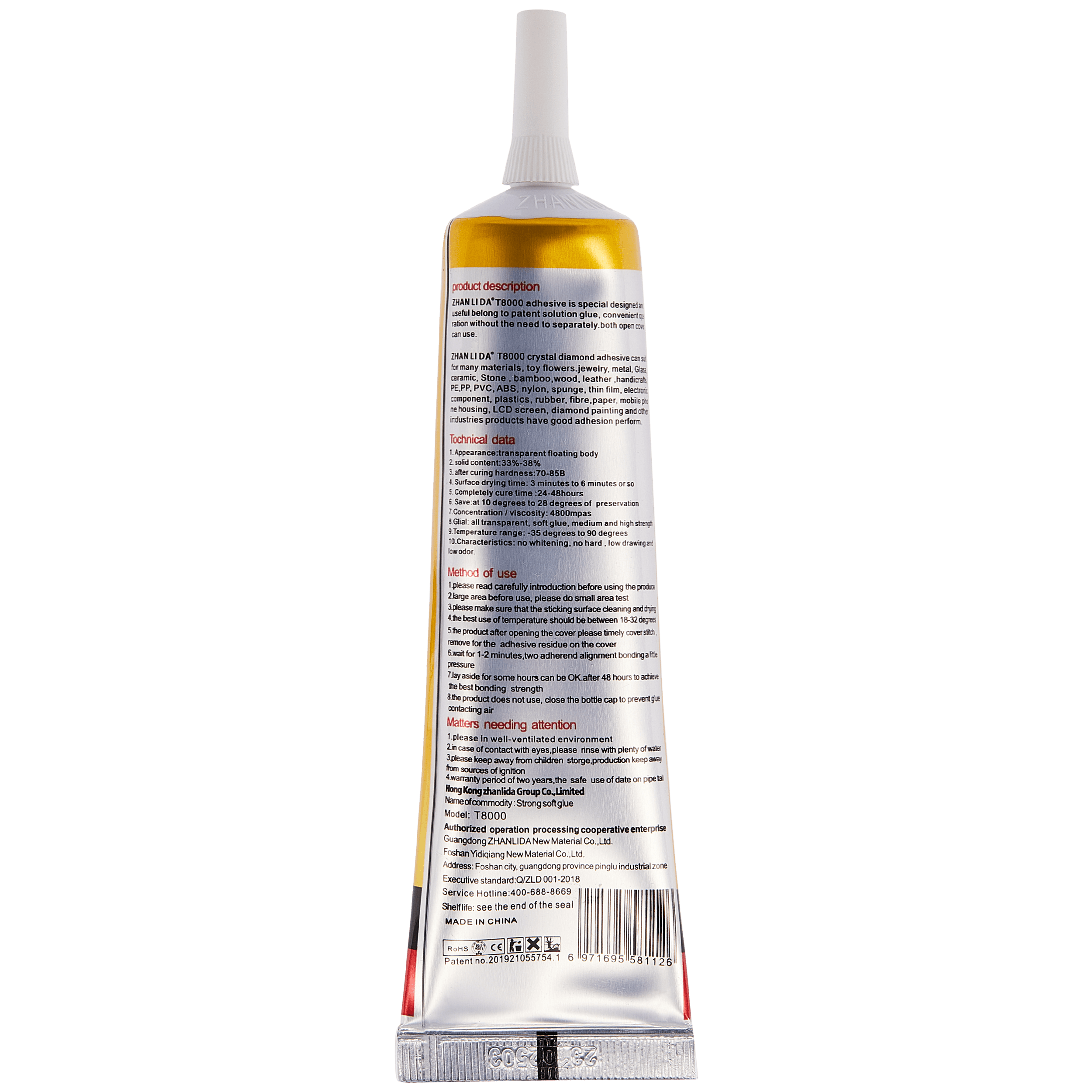 Multi-purpose Adhesive T8000 (50ml, Clear) - Zhanlida