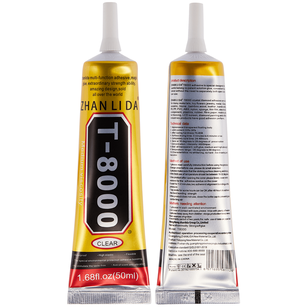 Multi-purpose Adhesive T8000 (50ml, Clear) - Zhanlida
