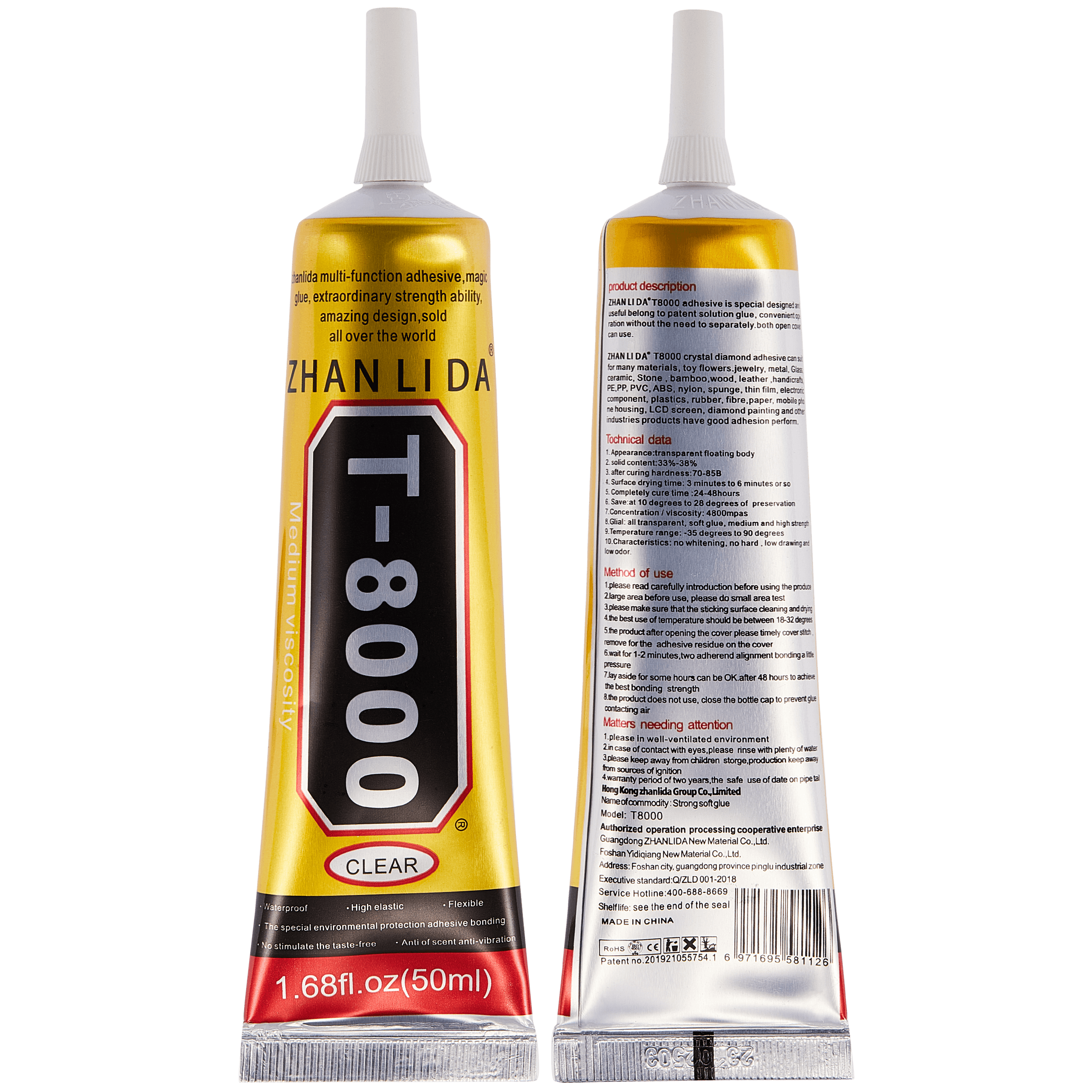 Multi-purpose Adhesive T8000 (50ml, Clear) - Zhanlida