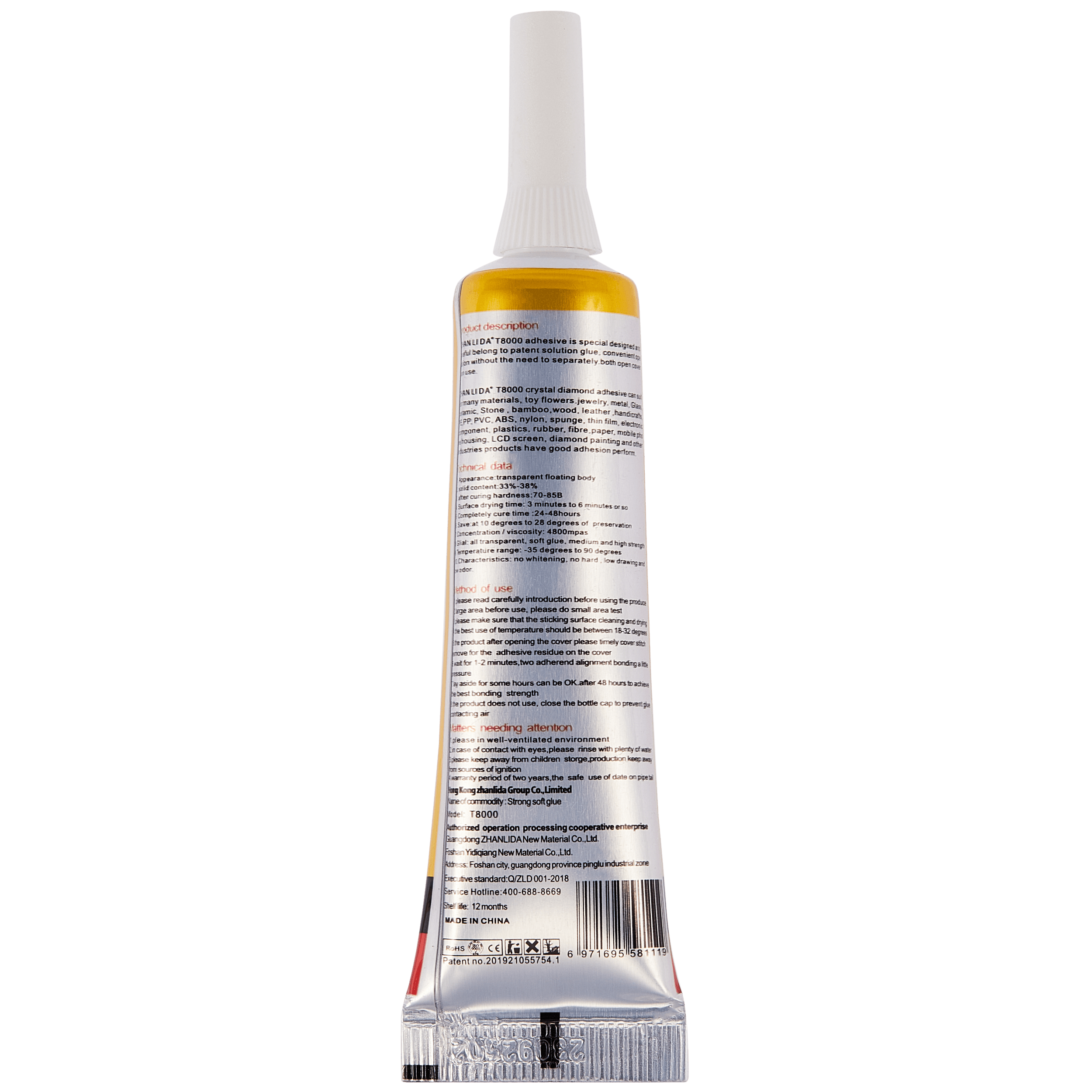 Multi-purpose Adhesive T8000 (15ml, transparent) Zhanlida