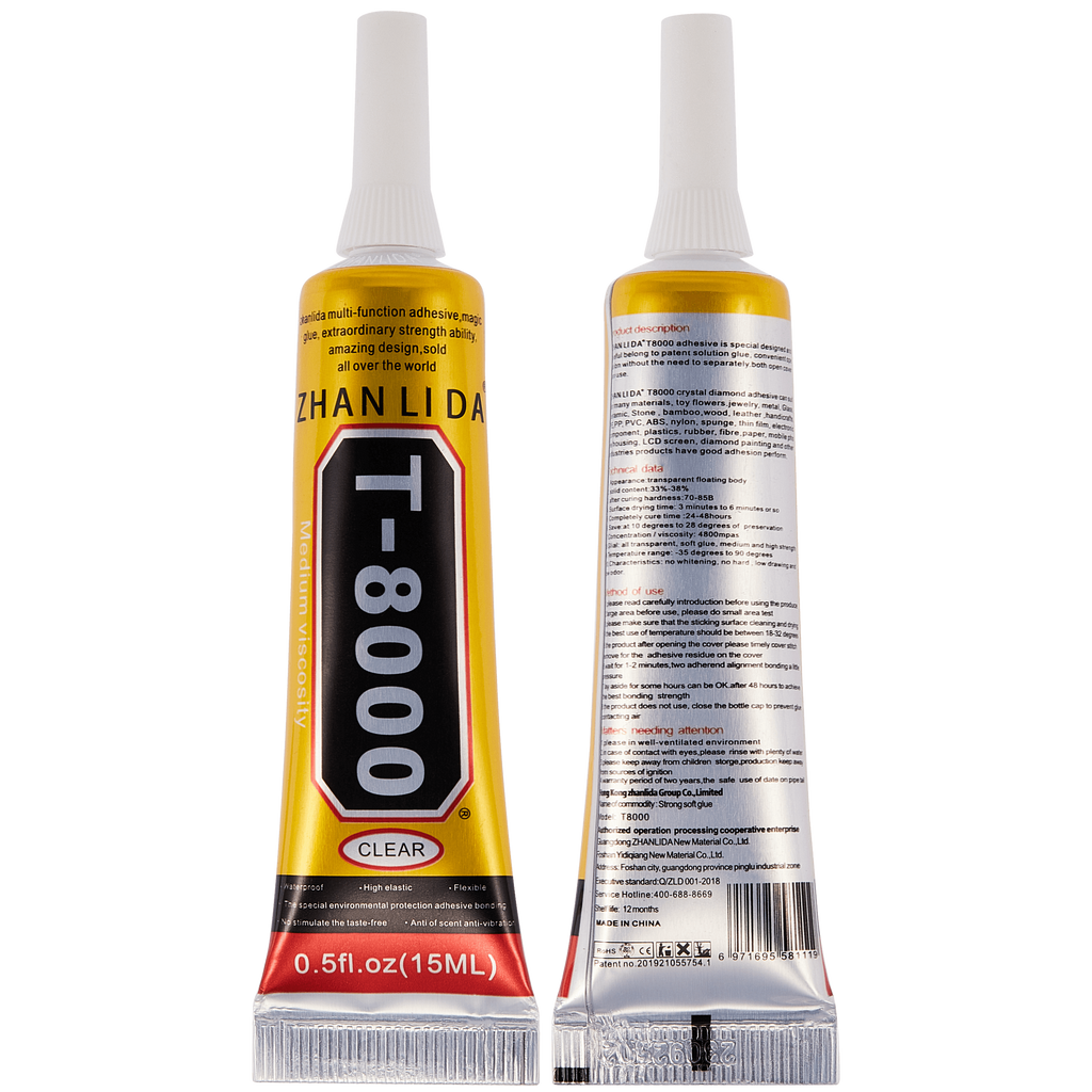 Multi-purpose Adhesive T8000 (15ml, transparent) Zhanlida