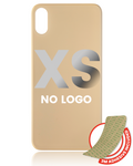 Backcover mit 3M-Kleber für iPhone XS (Ohne Logo / Großes Kameraloch) Gold