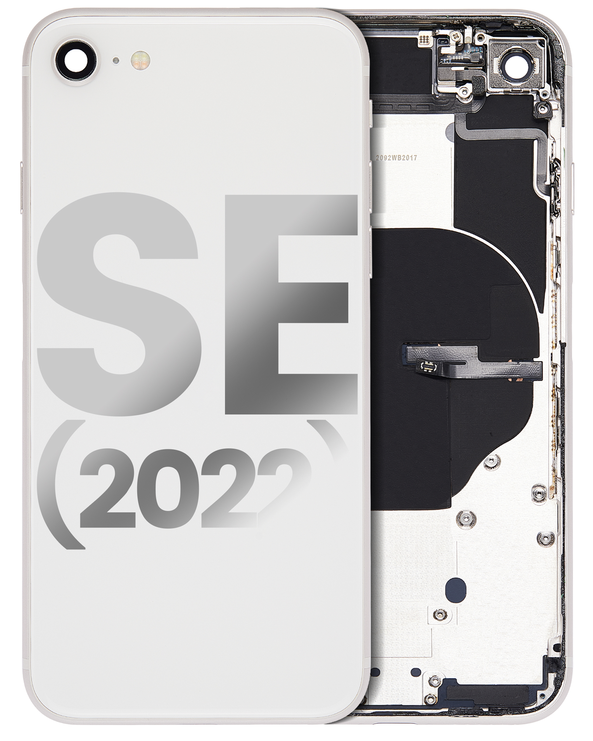 Original Apple-Ausbau B gebraucht – iPhone SE 2022 Backcover/Rahmen Polarstern