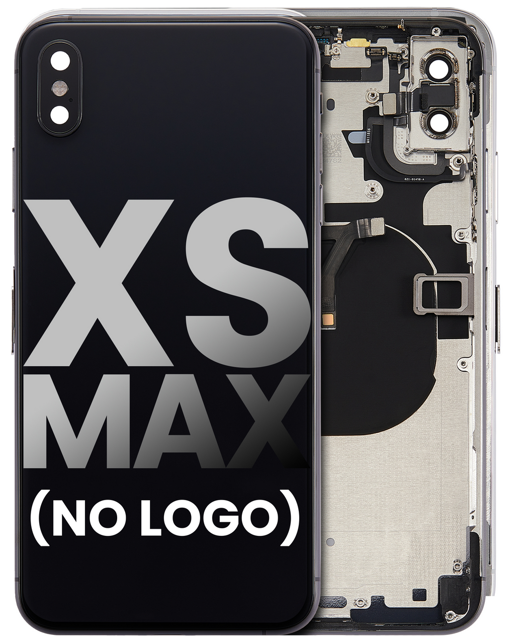 Back Cover/Frame with Pre-Installed Small Parts for iPhone XS Max (No Logo) (Aftermarket Plus) (Space Gray)