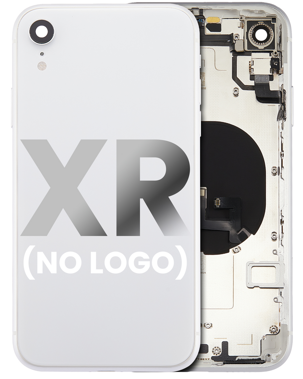 Backcover/Rahmen mit Kleinteilen für iPhone XR Silber APlus