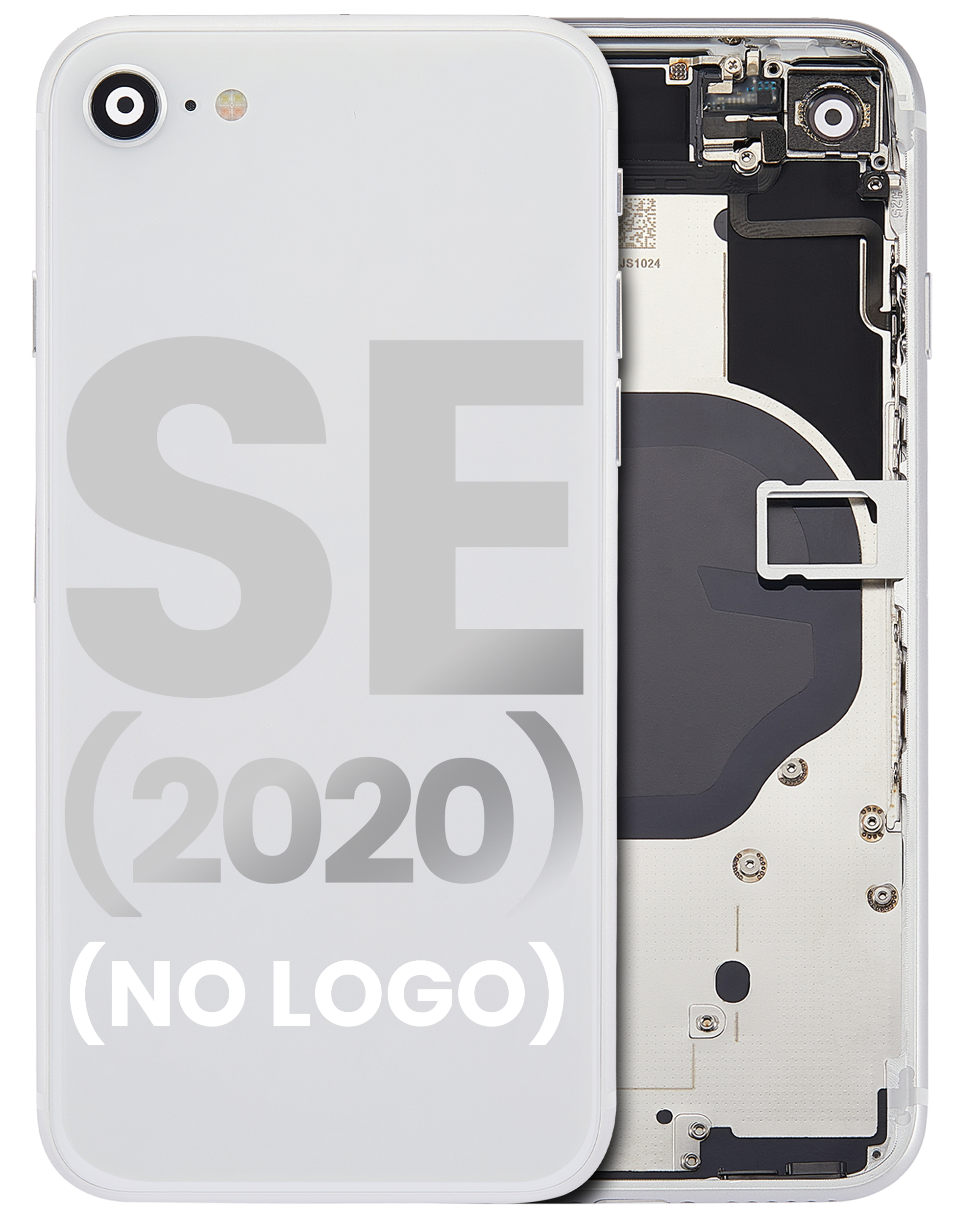 Back Cover/Frame with Pre-installed Small Components for iPhone SE (2020) (No Logo) (Aftermarket Plus) (White)