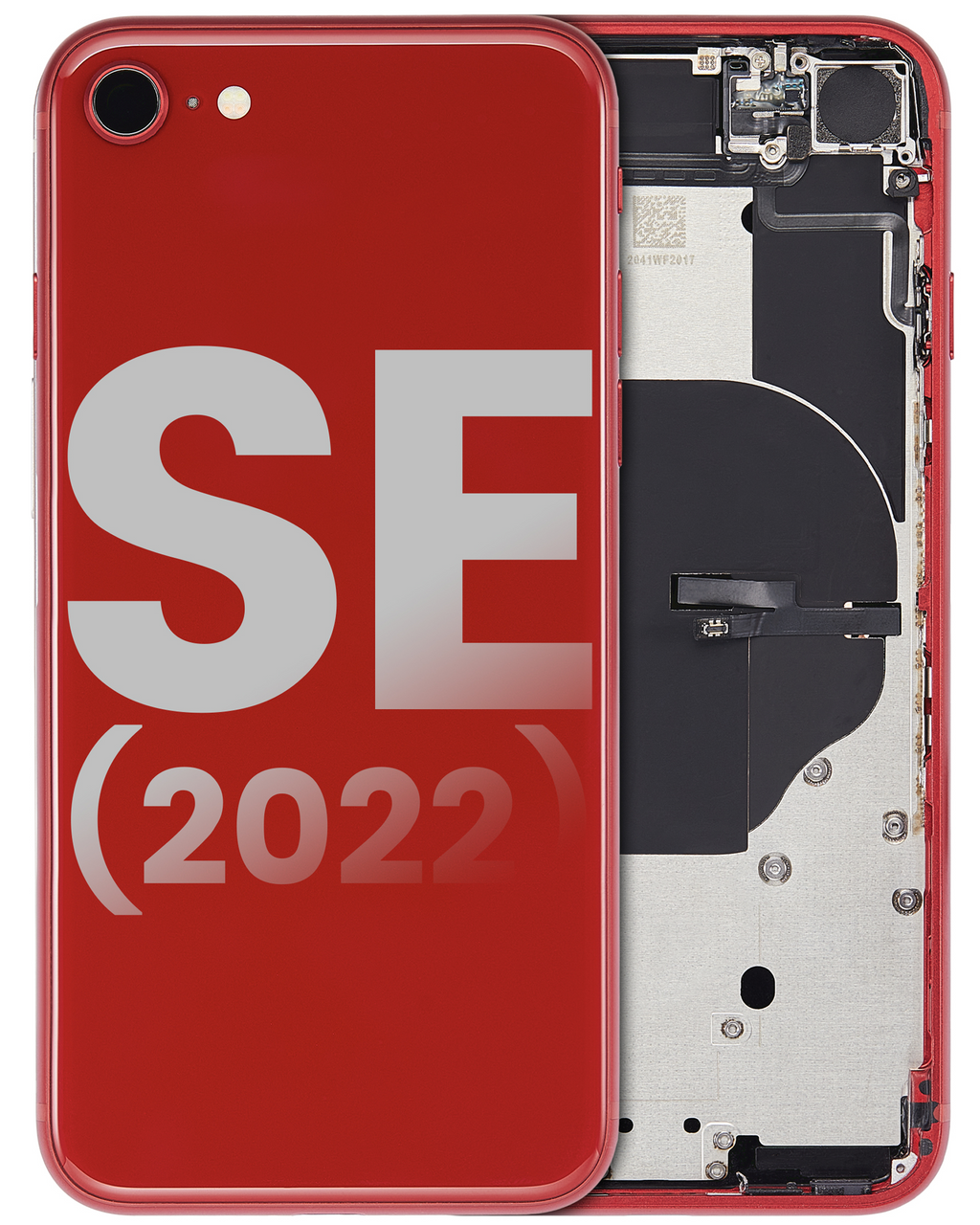 Original Apple-Ausbau A gebraucht – iPhone SE 2022 Backcover/Rahmen Rot