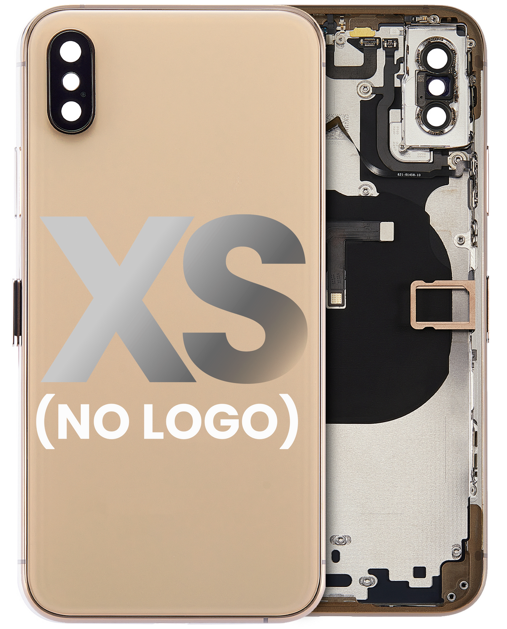 Back Cover/Frame with Pre-Installed Small Parts for iPhone XS (No Logo) (Aftermarket Plus) (Gold)