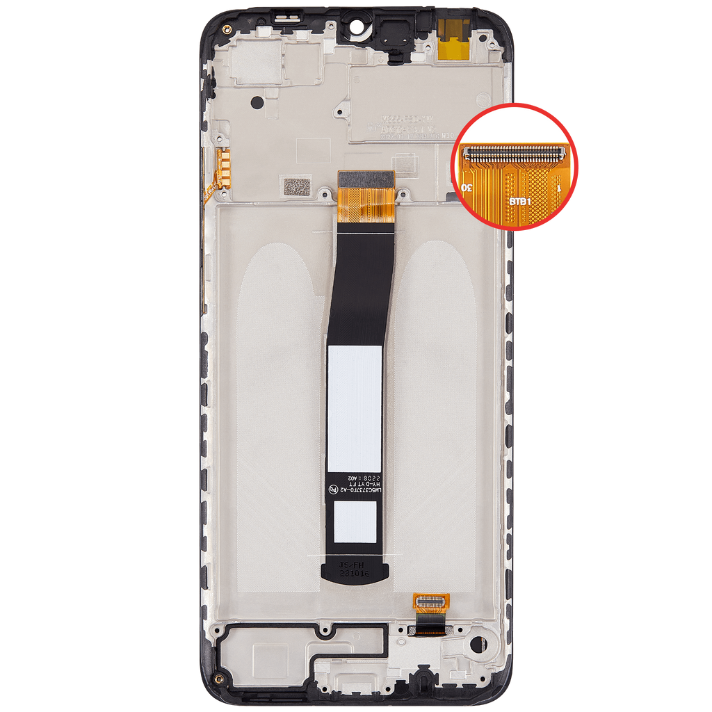 LCD-Display mit Rahmen für Xiaomi Redmi 10C (Aftermarket Plus) (Alle Farben)