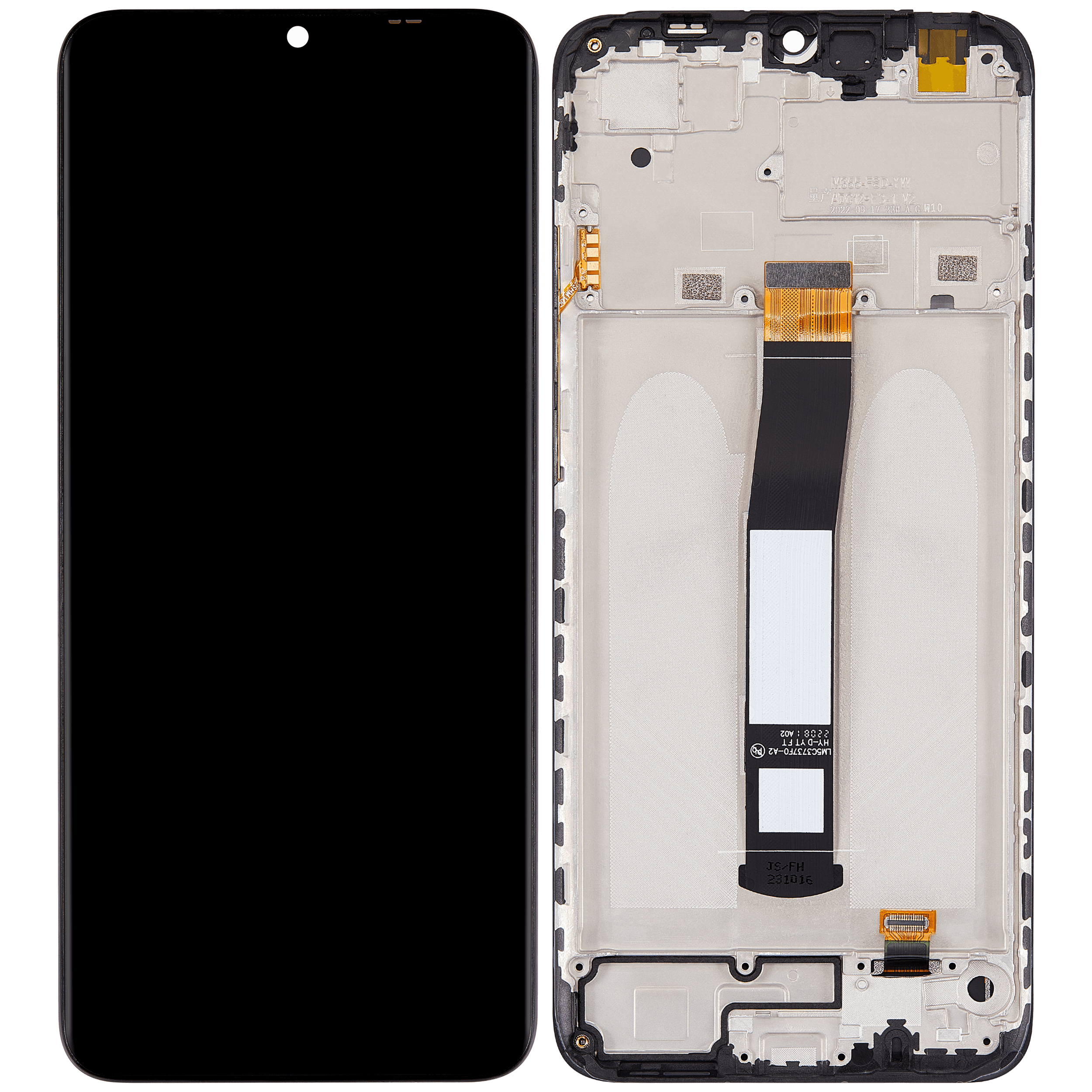 LCD-Display mit Rahmen für Xiaomi Redmi 10C (Aftermarket Plus) (Alle Farben)