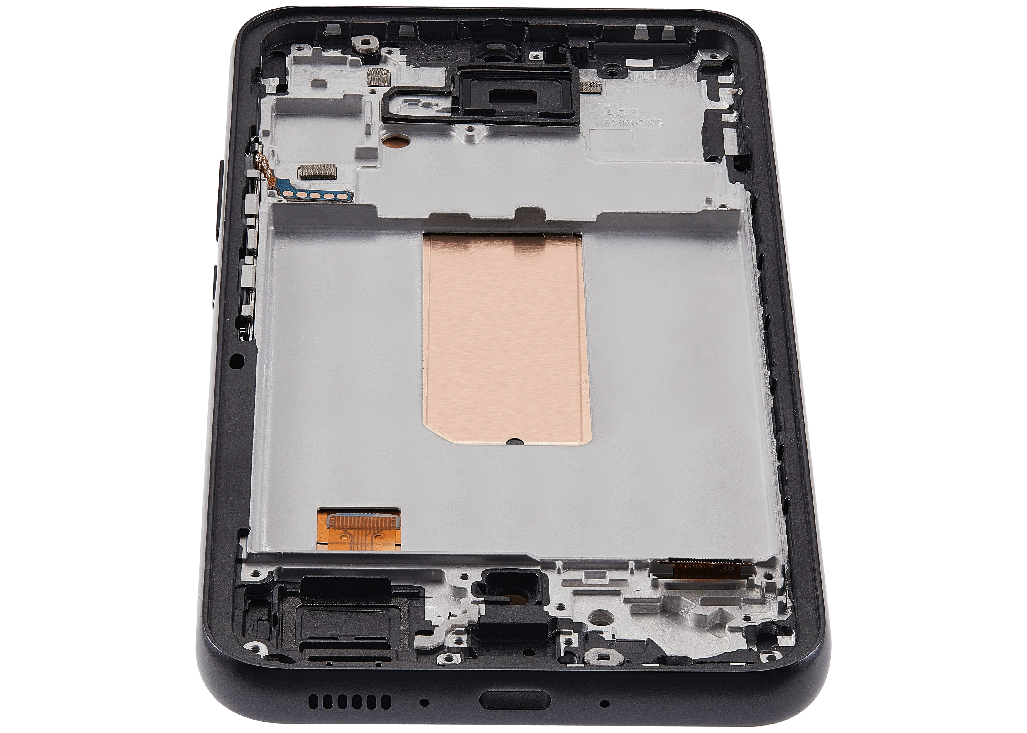 OLED-Display mit Rahmen für Samsung Galaxy A34 5G (A346 / 2023) (6.46") (Aftermarket Plus) (Graphite)
