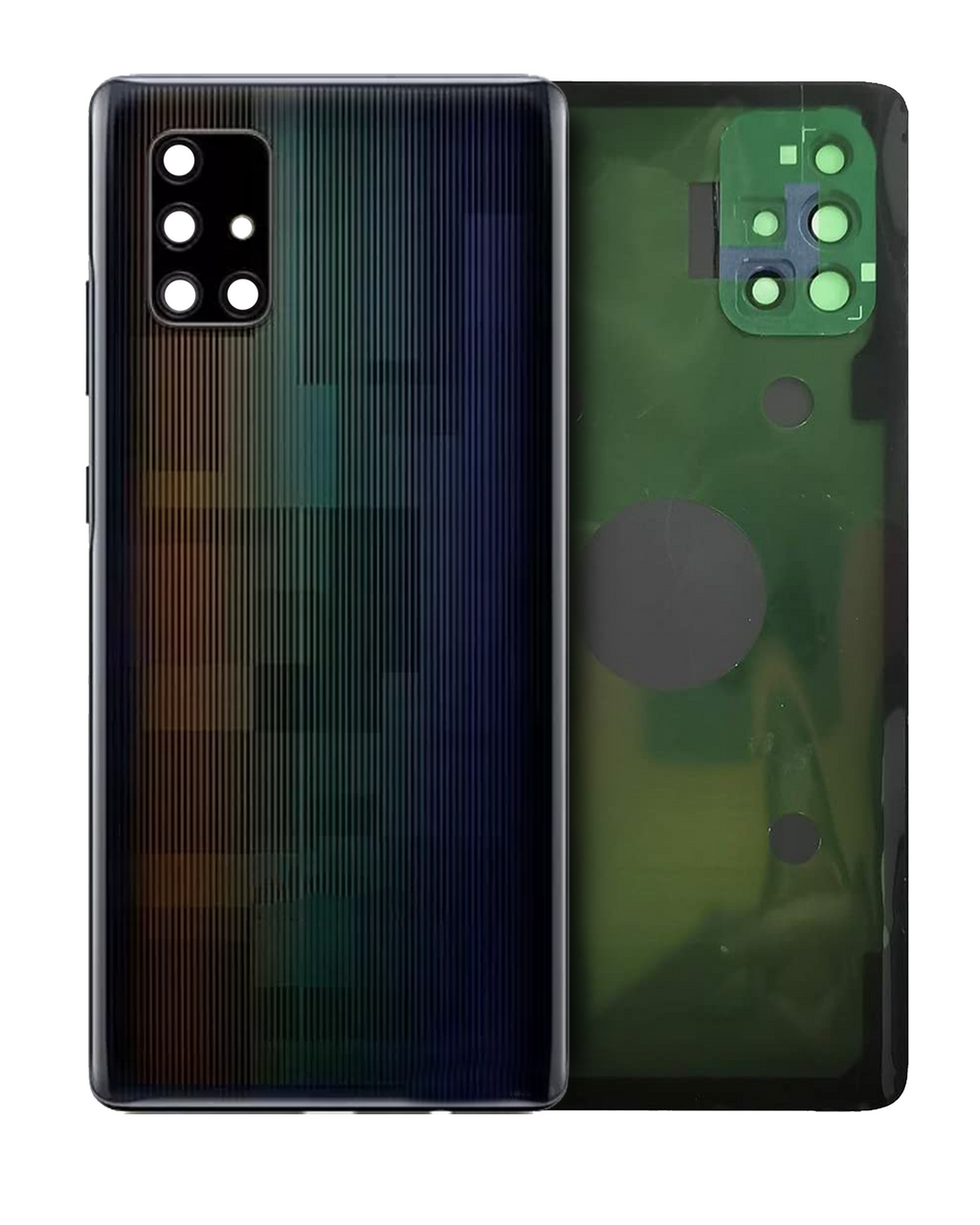 Back cover with camera lens for Samsung Galaxy A71 5G (A716U / 2020) Service Pack Prism Cube Black