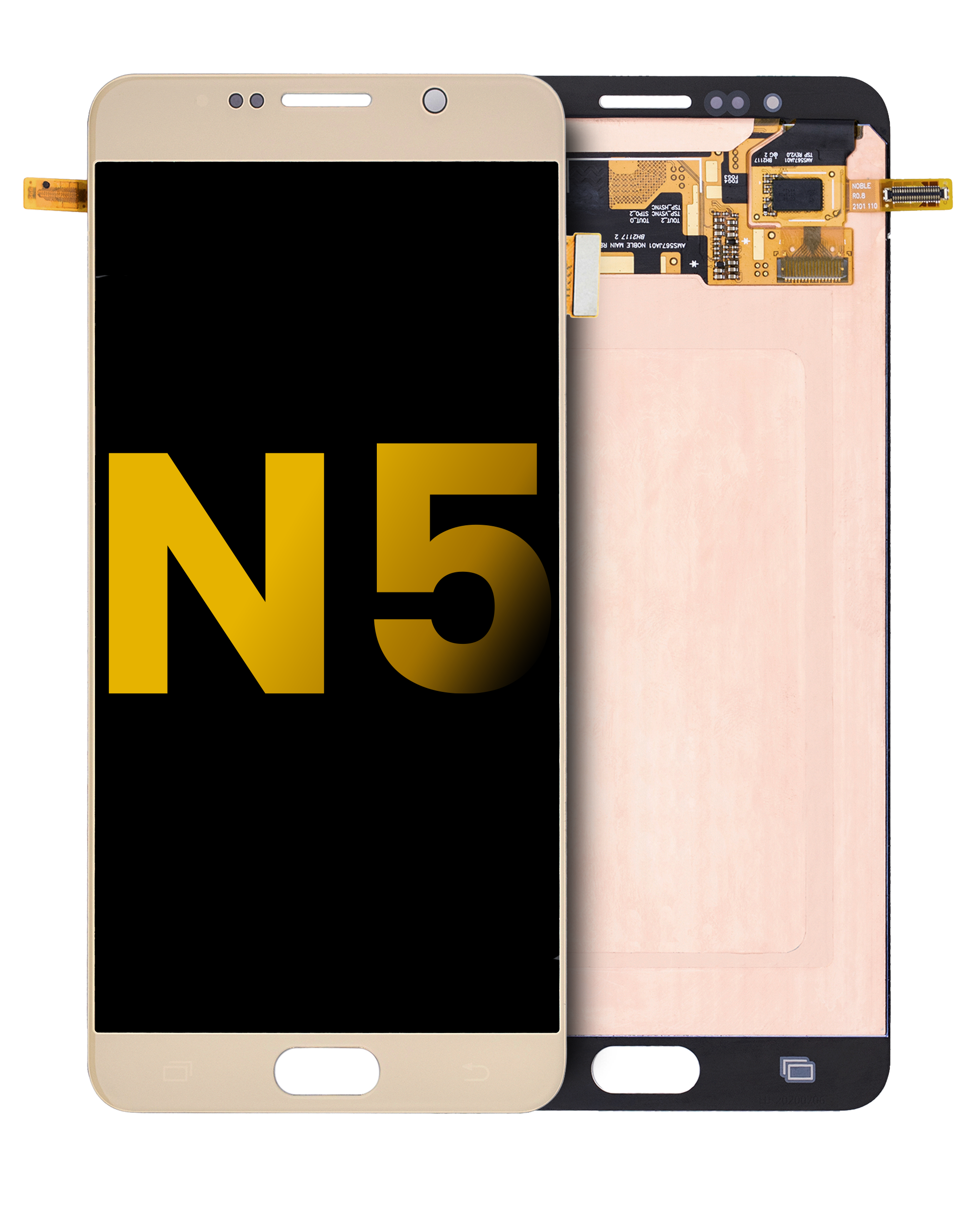 Frameless OLED Display for Samsung Galaxy Note 5 (Refurbished) (Gold Platinum)