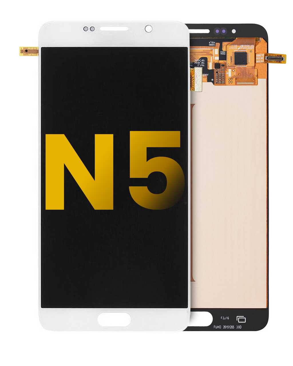 OLED-Display ohne Rahmen für Samsung Galaxy Note 5 (Refurbished) (White Pearl)