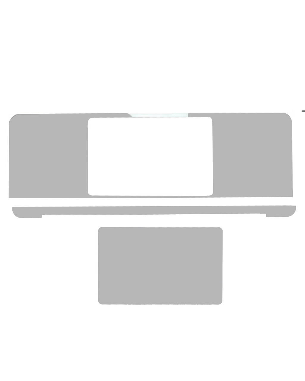 4-in-1 (Lid, Bottom, Keyboard, Trackpad) Skin for MacBook Pro 13" A2251 (2020) Space Gray