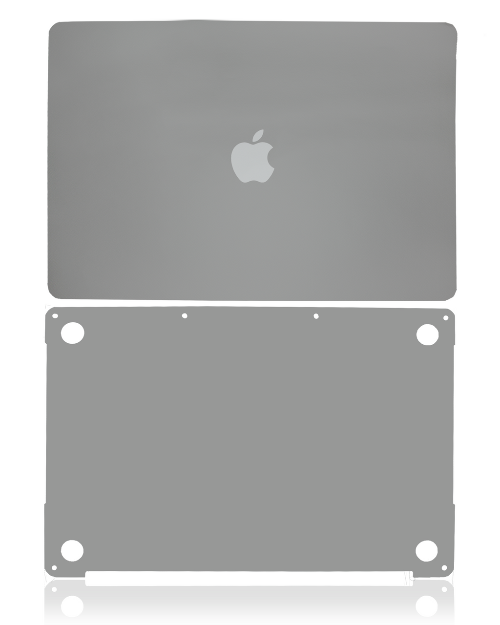 2 in 1 (Top and Bottom) Skin für MacBookPro 13" A2251 (2020) (Space Grau)