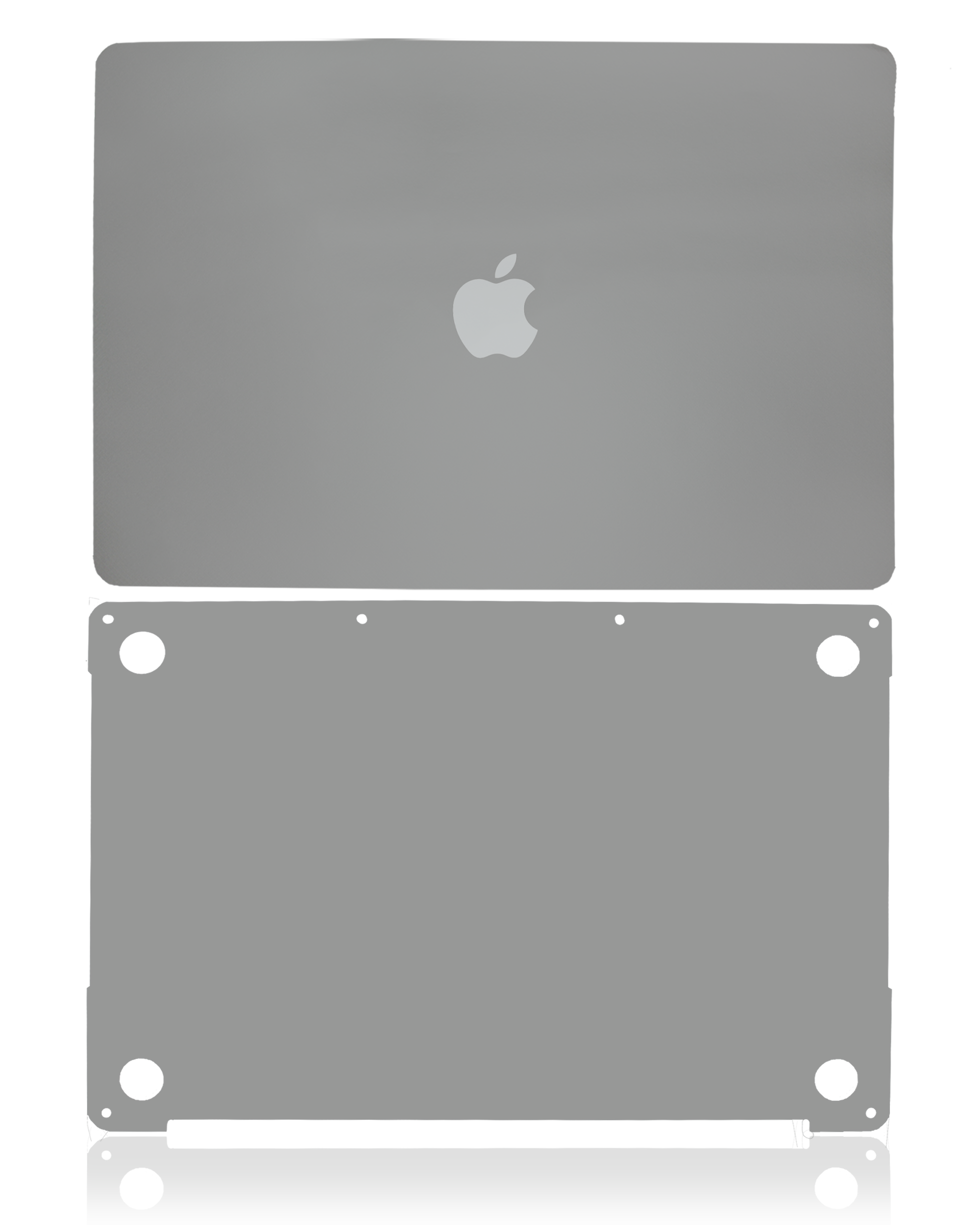2 in 1 (Top and Bottom) Skin für MacBookPro 13" A2251 (2020) (Space Grau)