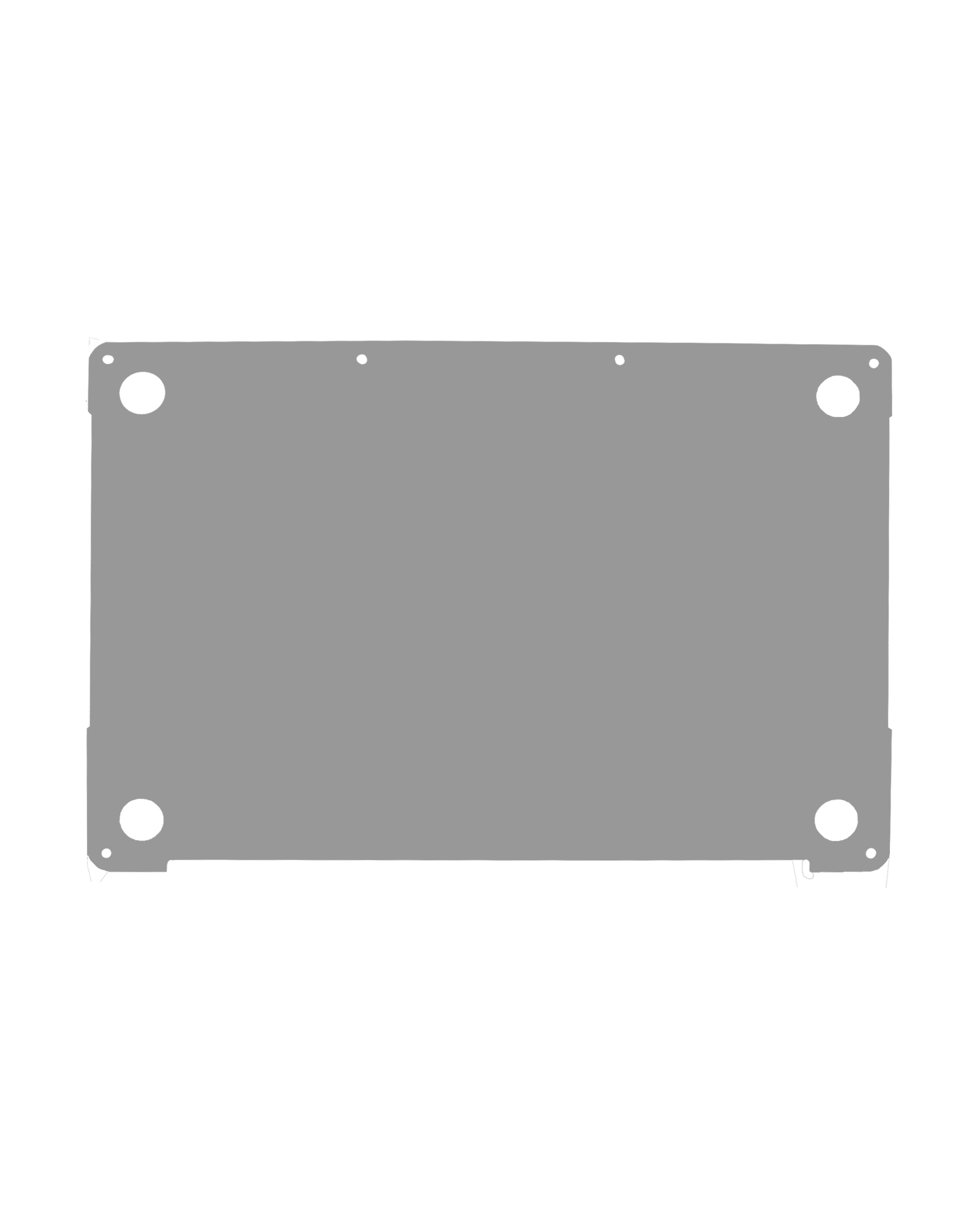 2 in 1 (Top and Bottom) Skin für MacBookPro 13" A2251 (2020) (Space Grau)