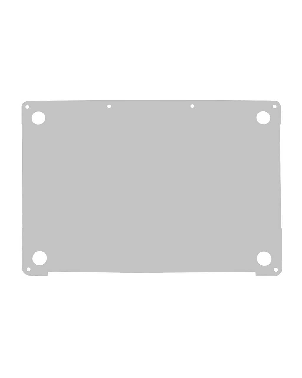 2 in 1 (Top and Bottom) Skin für MacBook Pro 13" A2251 (2020) (Silber)
