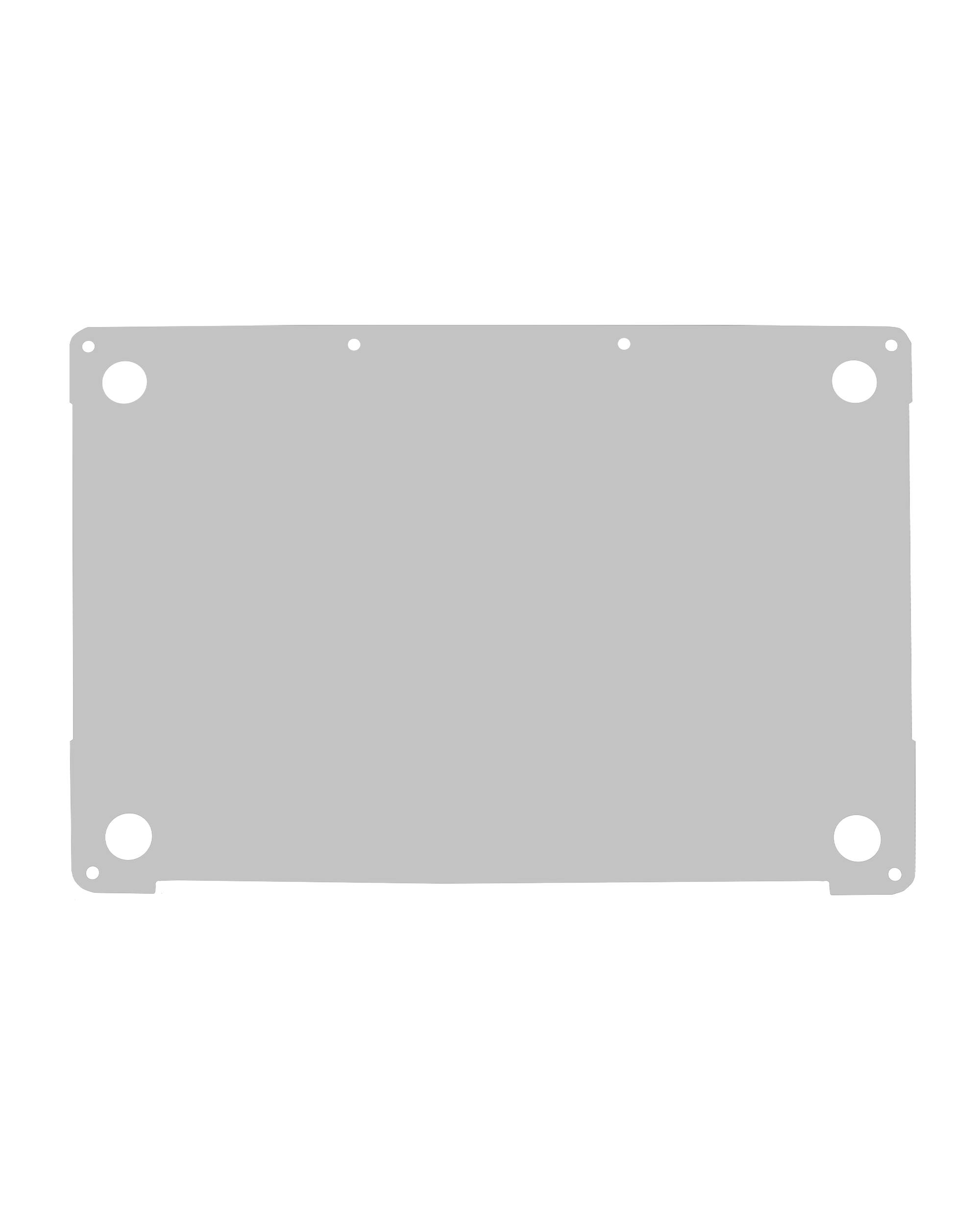 2 in 1 (Top and Bottom) Skin für MacBook Pro 13" A2251 (2020) (Silber)