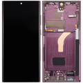 OLED Display with Frame for Samsung Galaxy S22 Ultra 5G (US & International Version) (Refurbished) (Burgundy)