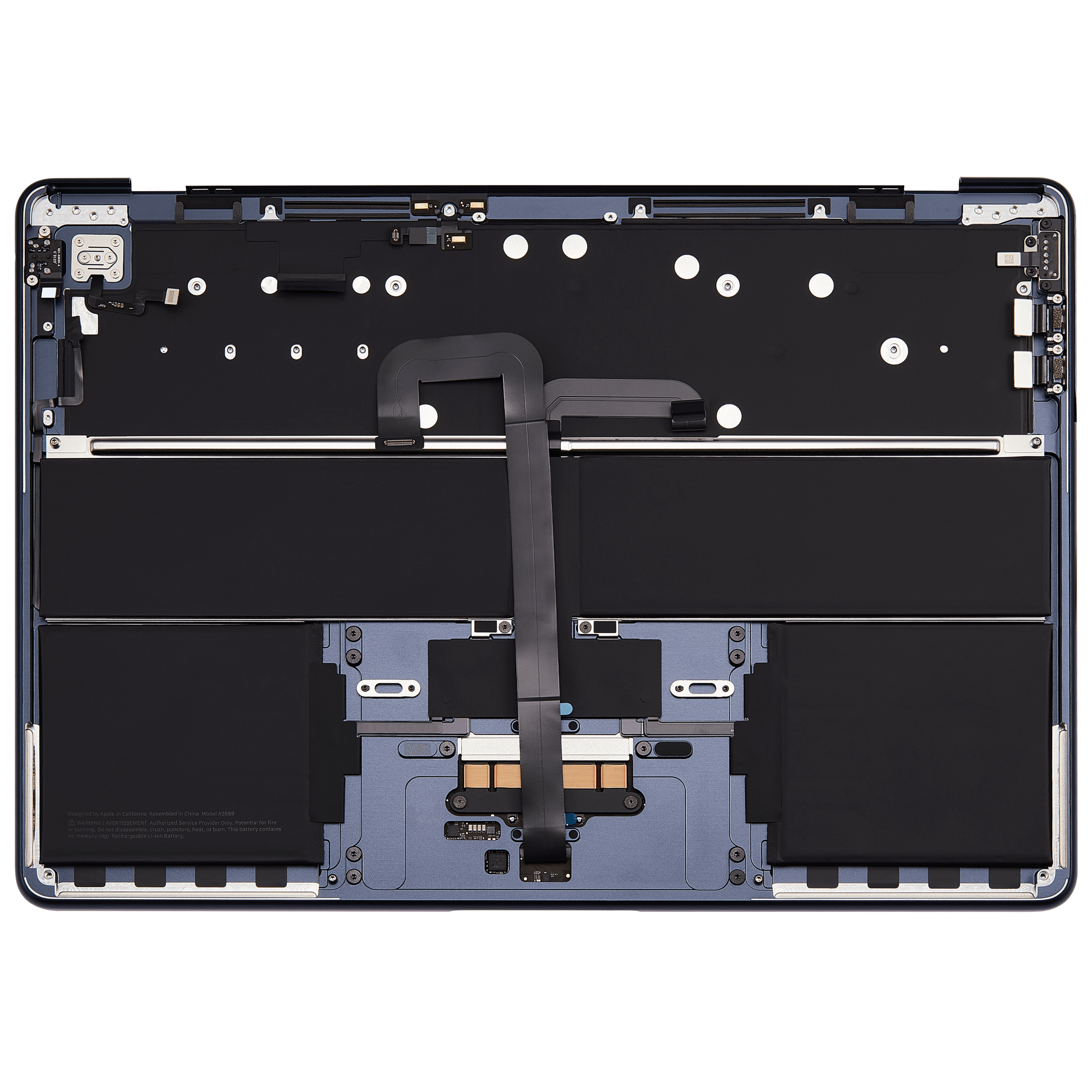 Topcase mit Akku & US-Tastatur für MacBook Air 13" A2681 Midnight