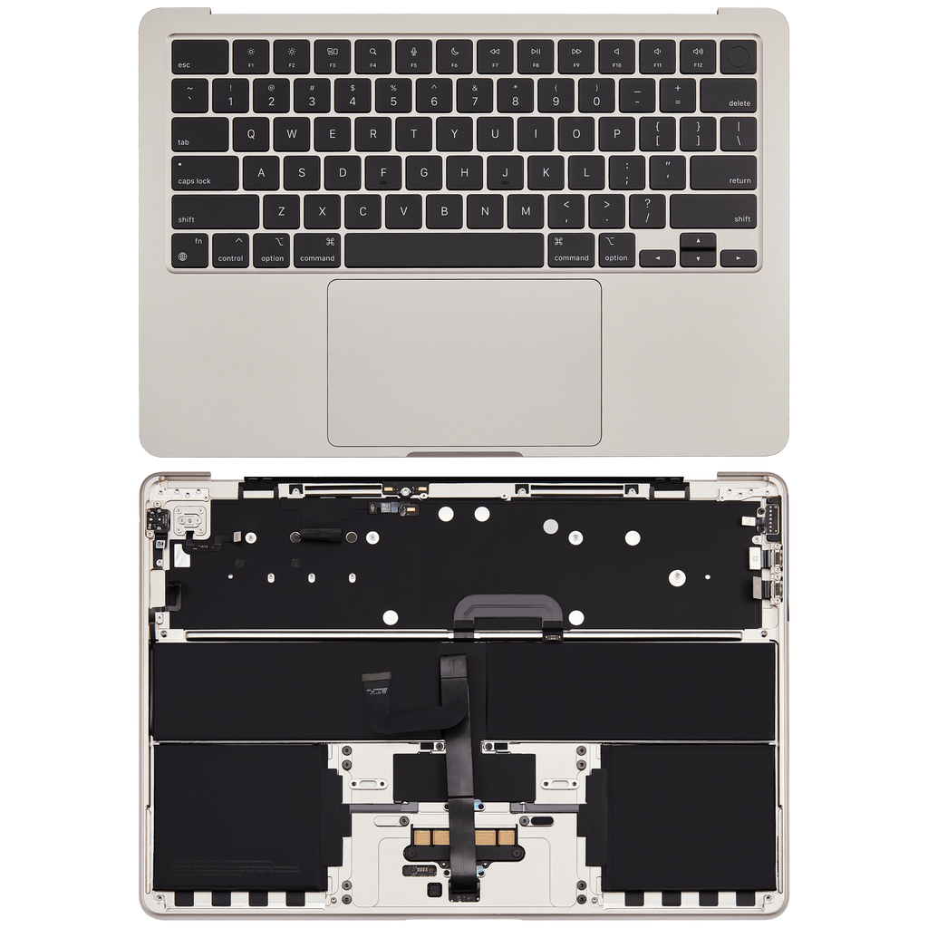 Top Case mit US Tastatur & Akku für MacBook Air 13" A2681 Starlight