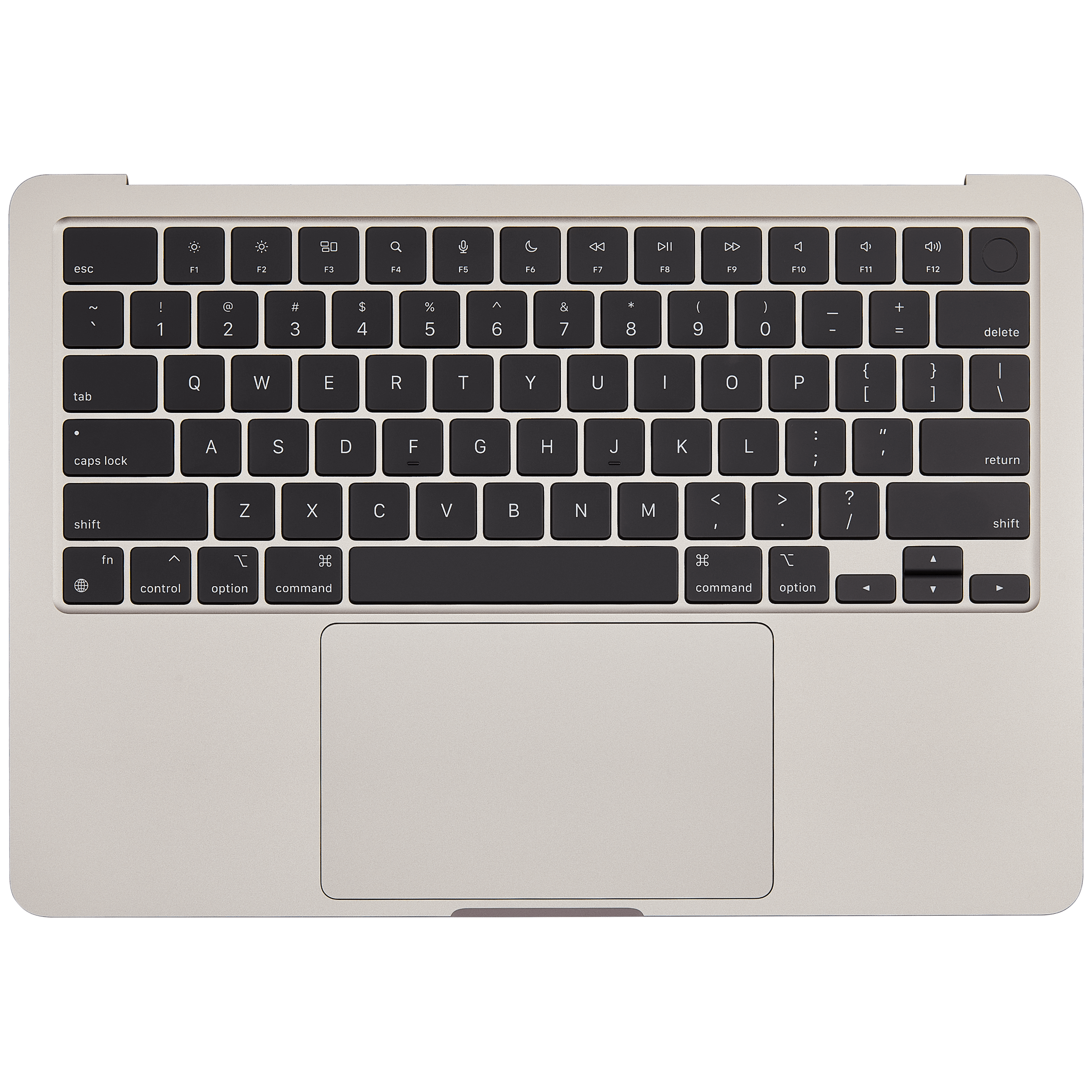 Top Case mit US Tastatur & Akku für MacBook Air 13" A2681 Starlight