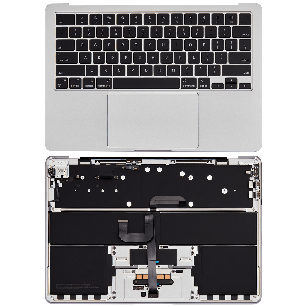 Top Case with Battery and Keyboard for MacBook Air 13" A2681 (2022) (US Keyboard) (Silver)
