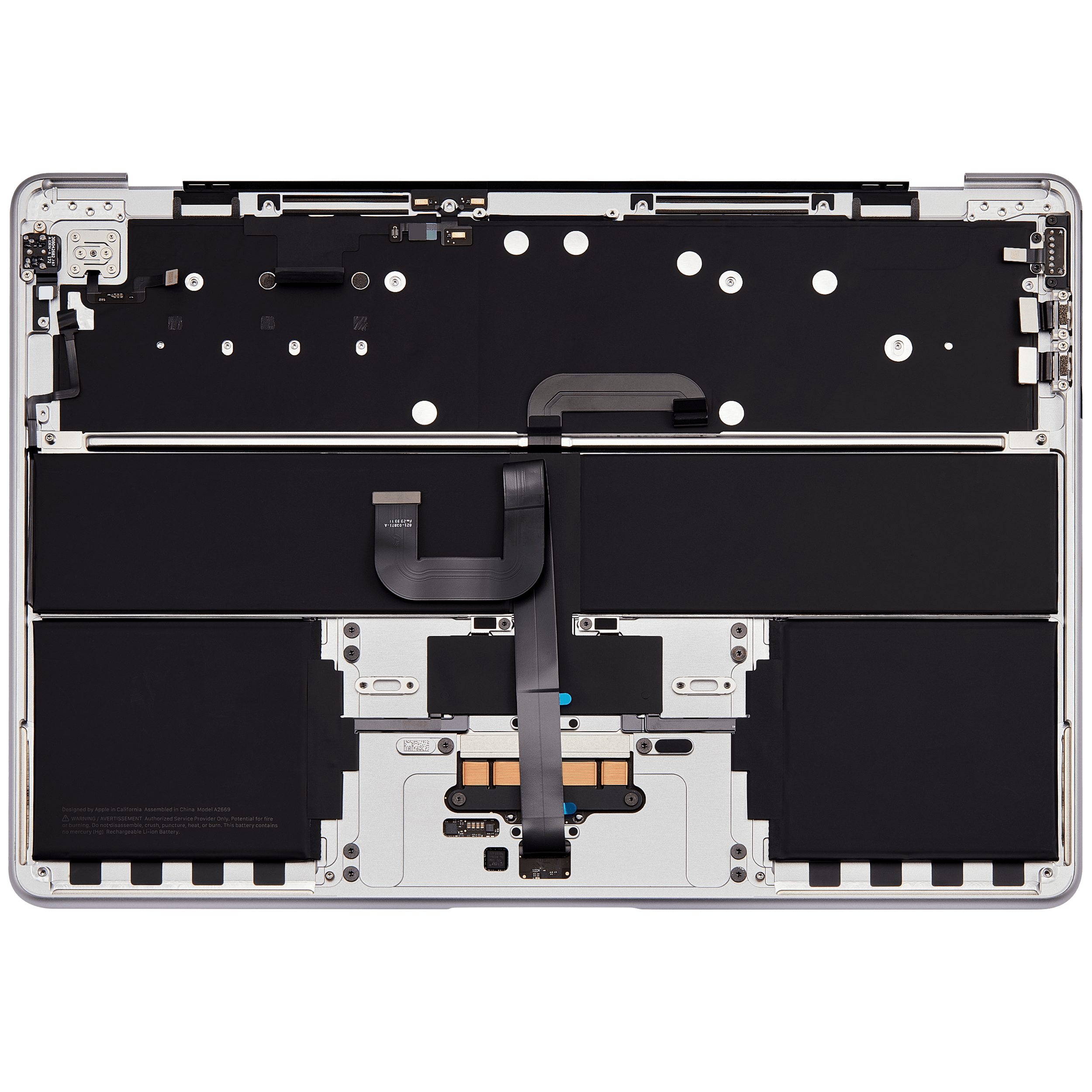 Top Case with Battery and Keyboard for MacBook Air 13" A2681 (2022) (US Keyboard) (Silver)