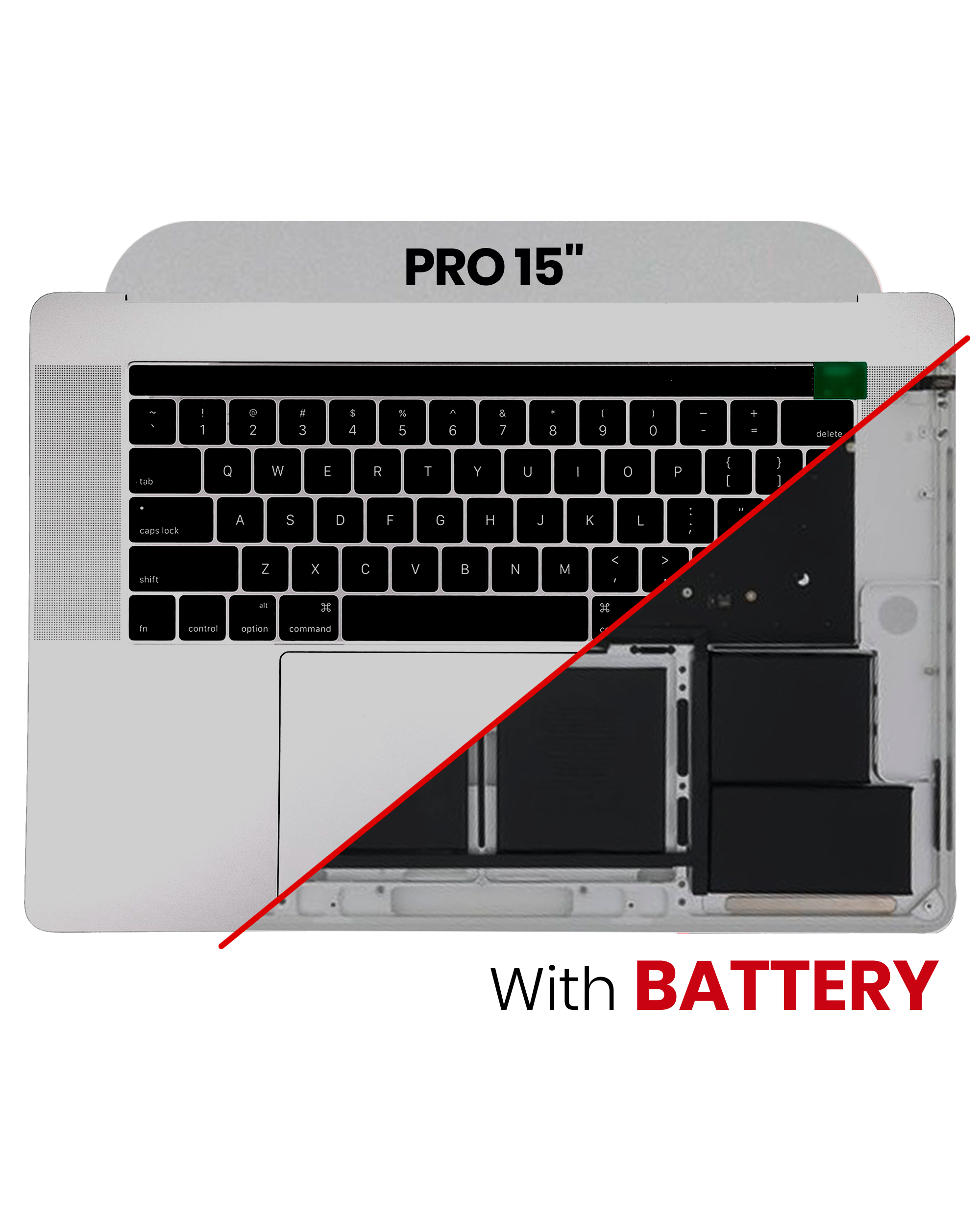 Original OEM-Ausbau Qualität A (gebraucht) – MacBook Pro 15" A1707 2016-2017 Top