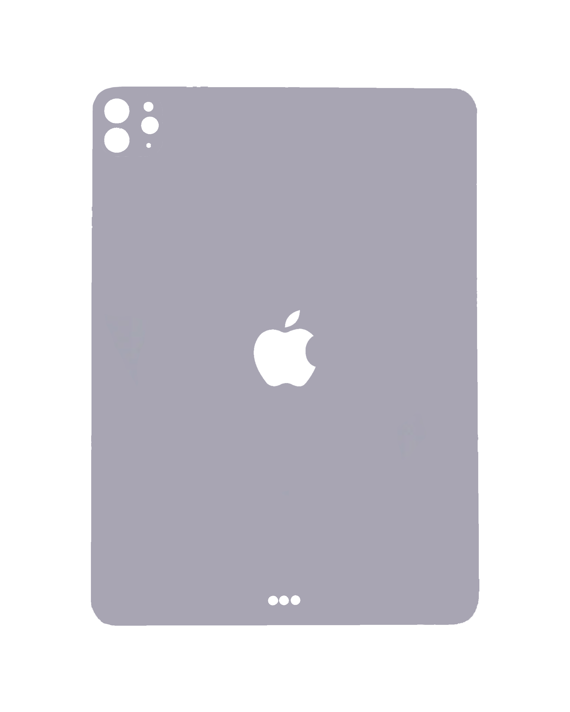 Unterseiten-Schutzfolie für iPad Pro 11" 4th Gen (2022) (Space Grau)