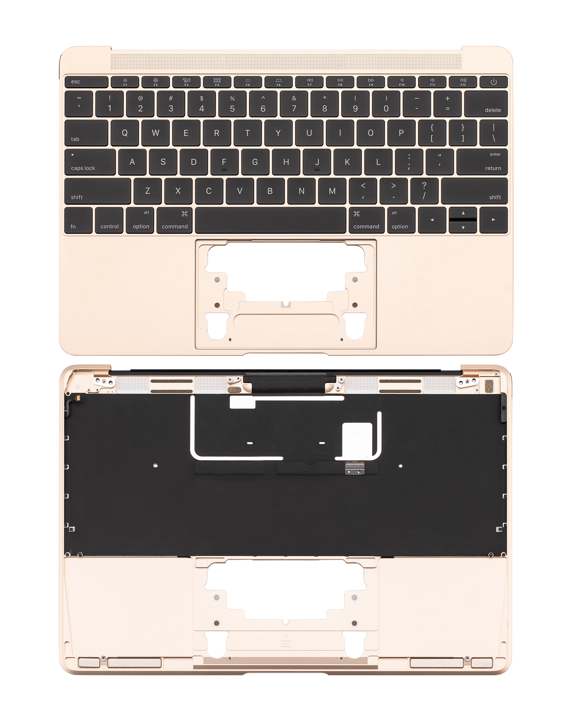 Top Case with Keyboard and Microphone for MacBook 12" A1534 (2016-2017) (US English) (Used OEM Component Quality B/C) (Gold)