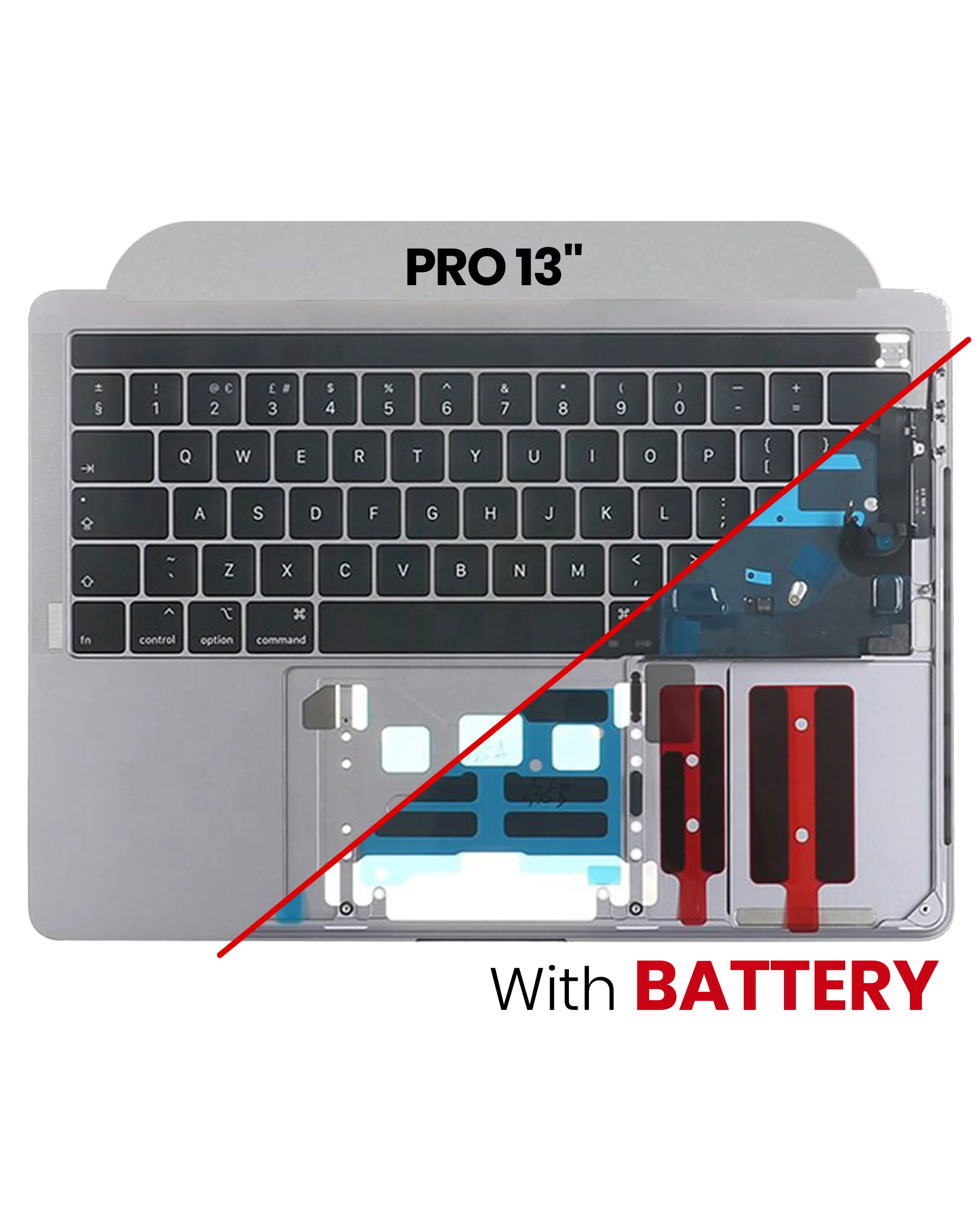 Top Case (with battery and keyboard) for MacBook Air 13" A1369 (2010) (used OEM pull, Grade A) (US English)