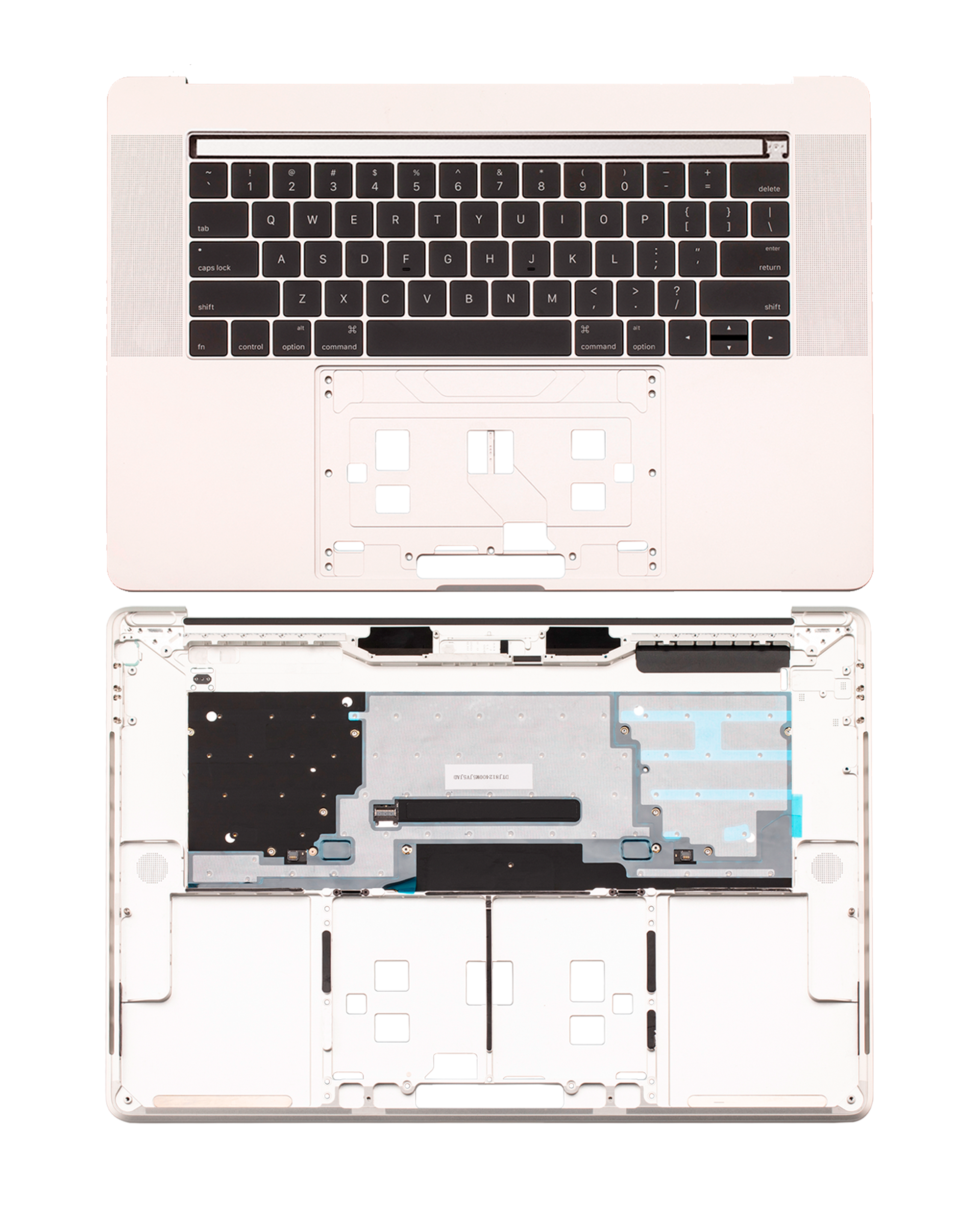Top Case mit Keyboard (ANSI US) für MacBook Pro 15" A1707 (2016-2017) (gebrauchter OEM-Ausbau, Qualität B/C) (Silber)