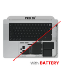 Topcase Akku Tastatur MacBook Pro 16 A2485/A2780 OEM Pull A Space Gray US-Tast